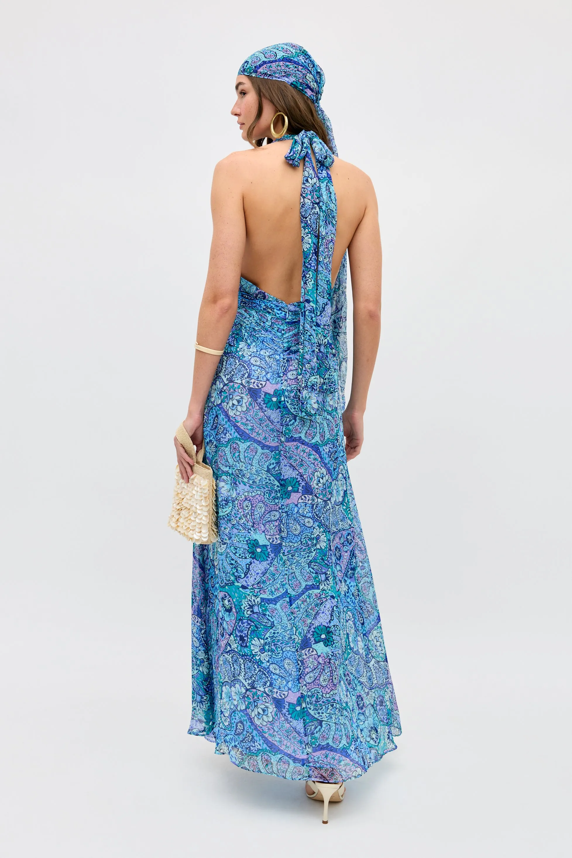 Alaina - Paisley Floral Blue sold by RIXO product image thumbnail 3