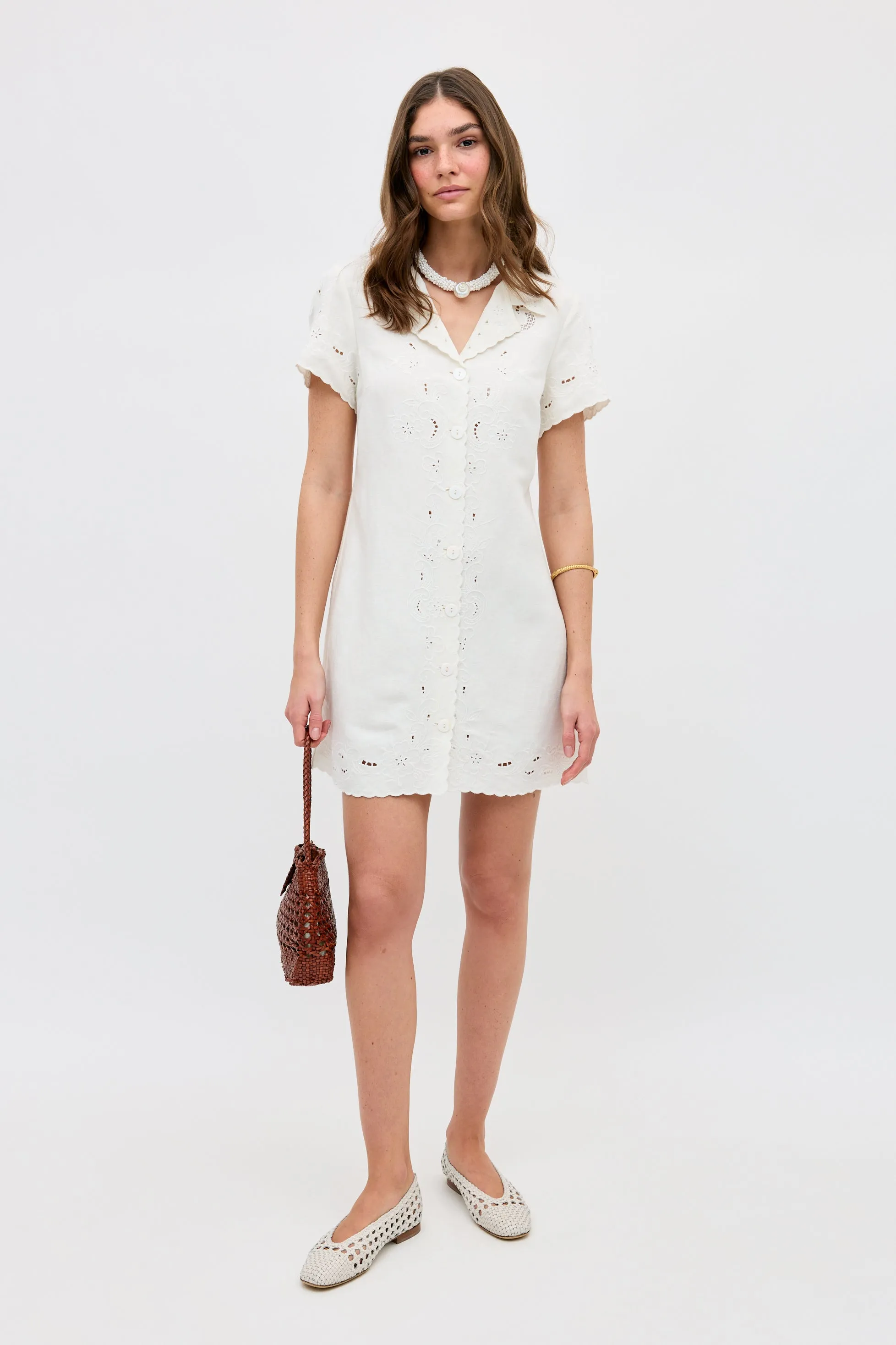 Zayanna - Esther Cutwork Embroidery Ivory sold by RIXO product image thumbnail 2
