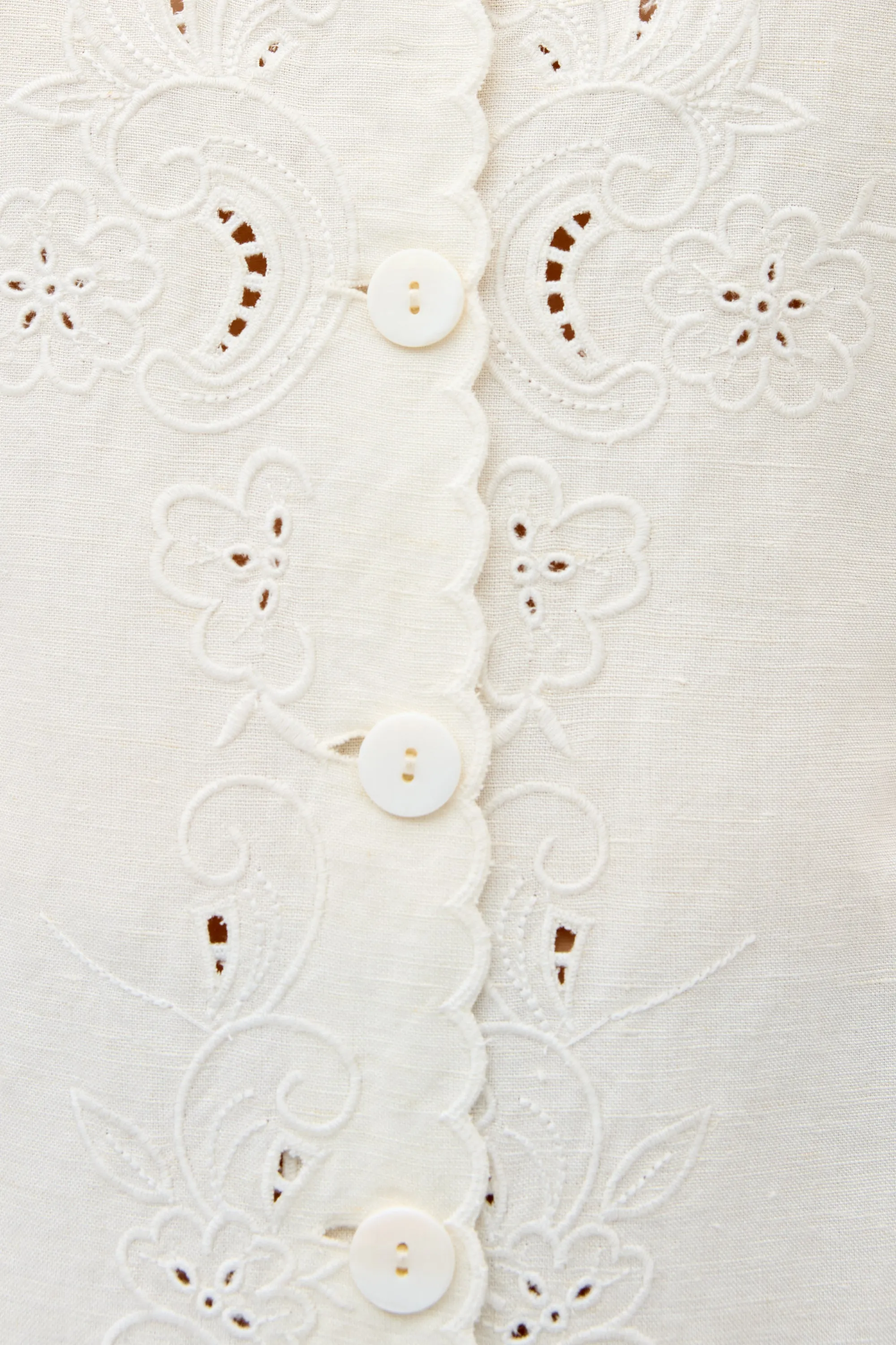 Zayanna - Esther Cutwork Embroidery Ivory sold by RIXO product image thumbnail 3