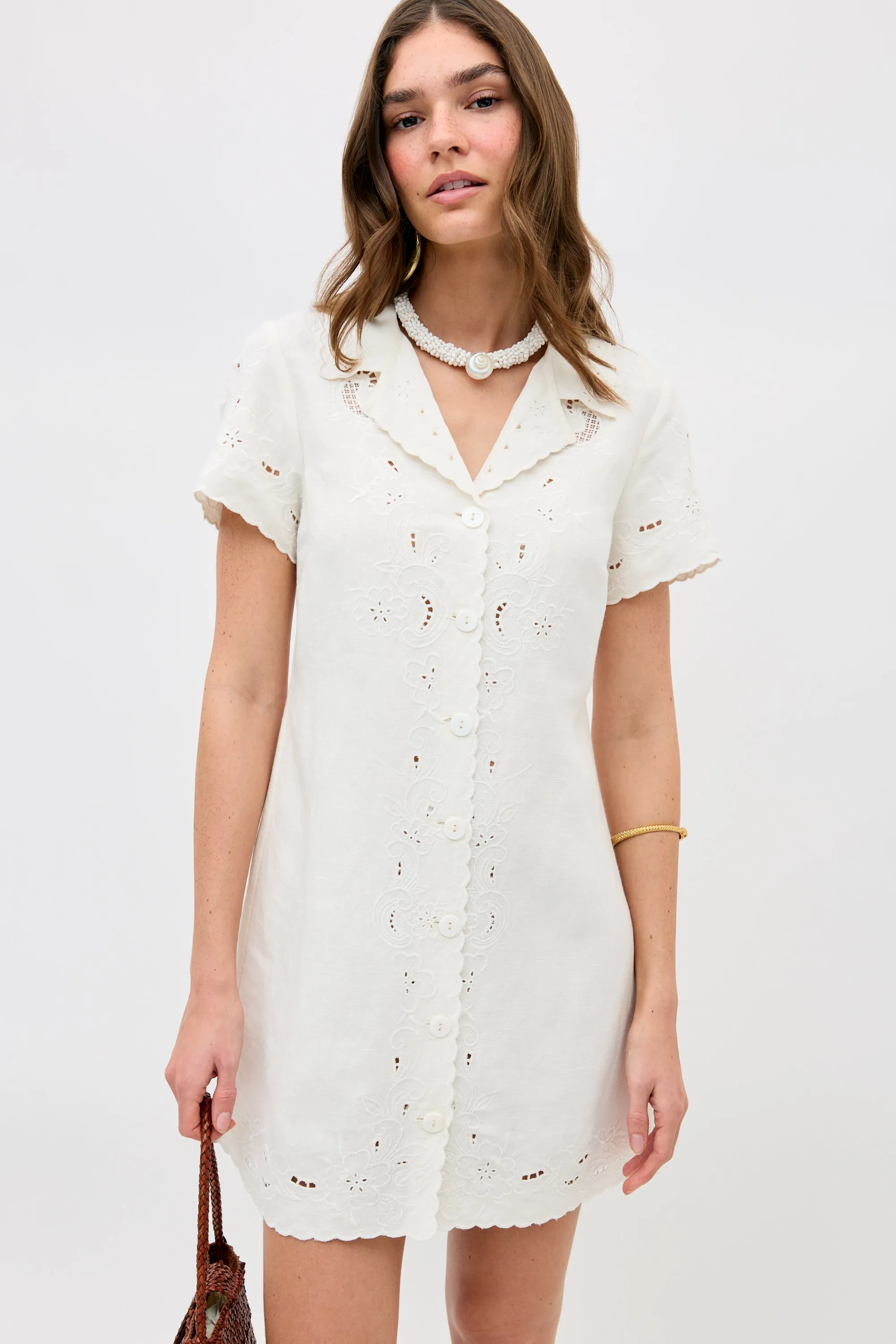 Zayanna - Esther Cutwork Embroidery Ivory sold by RIXO product image thumbnail 4