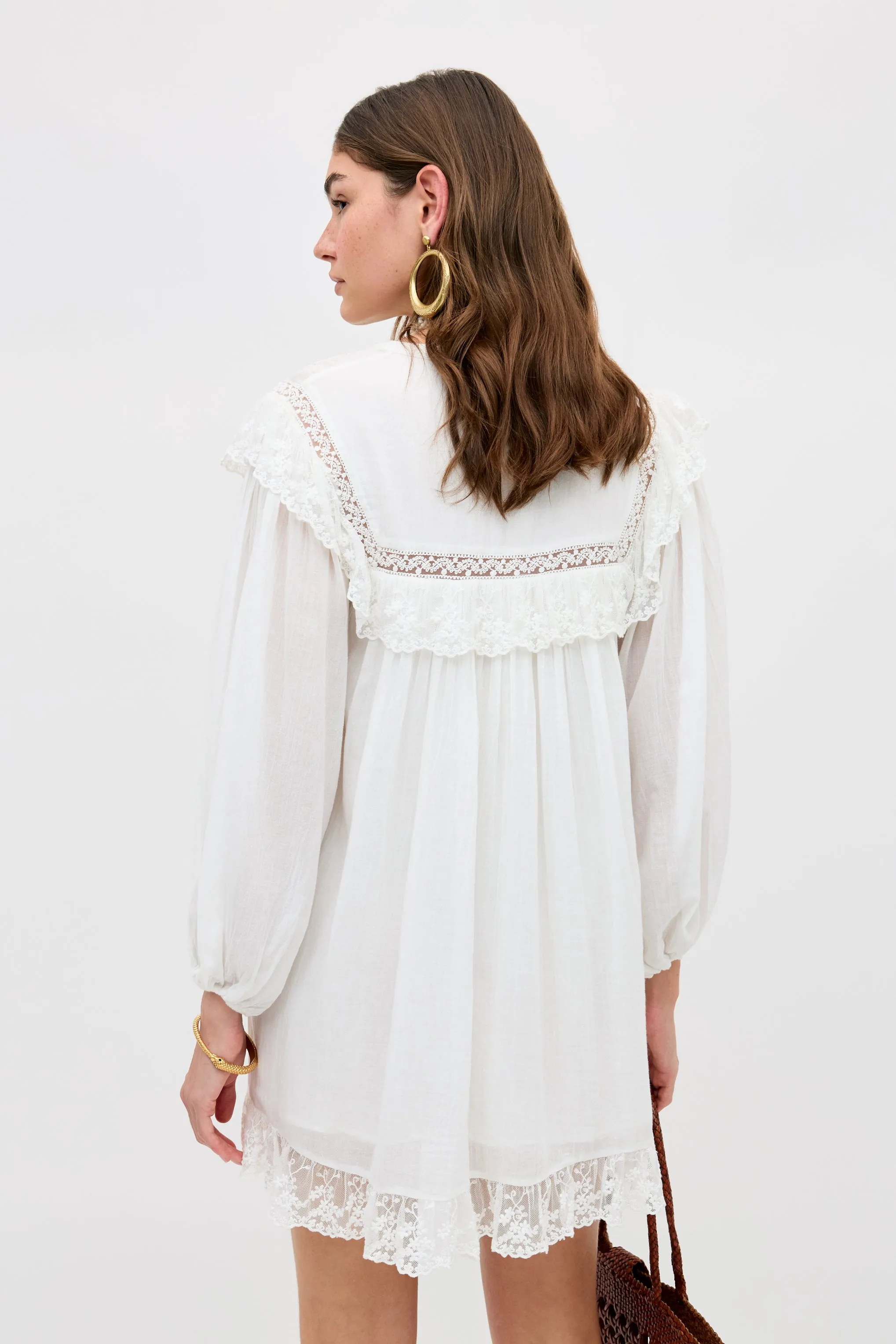 Inez - Lilly Embroidery Ivory sold by RIXO product image thumbnail 3