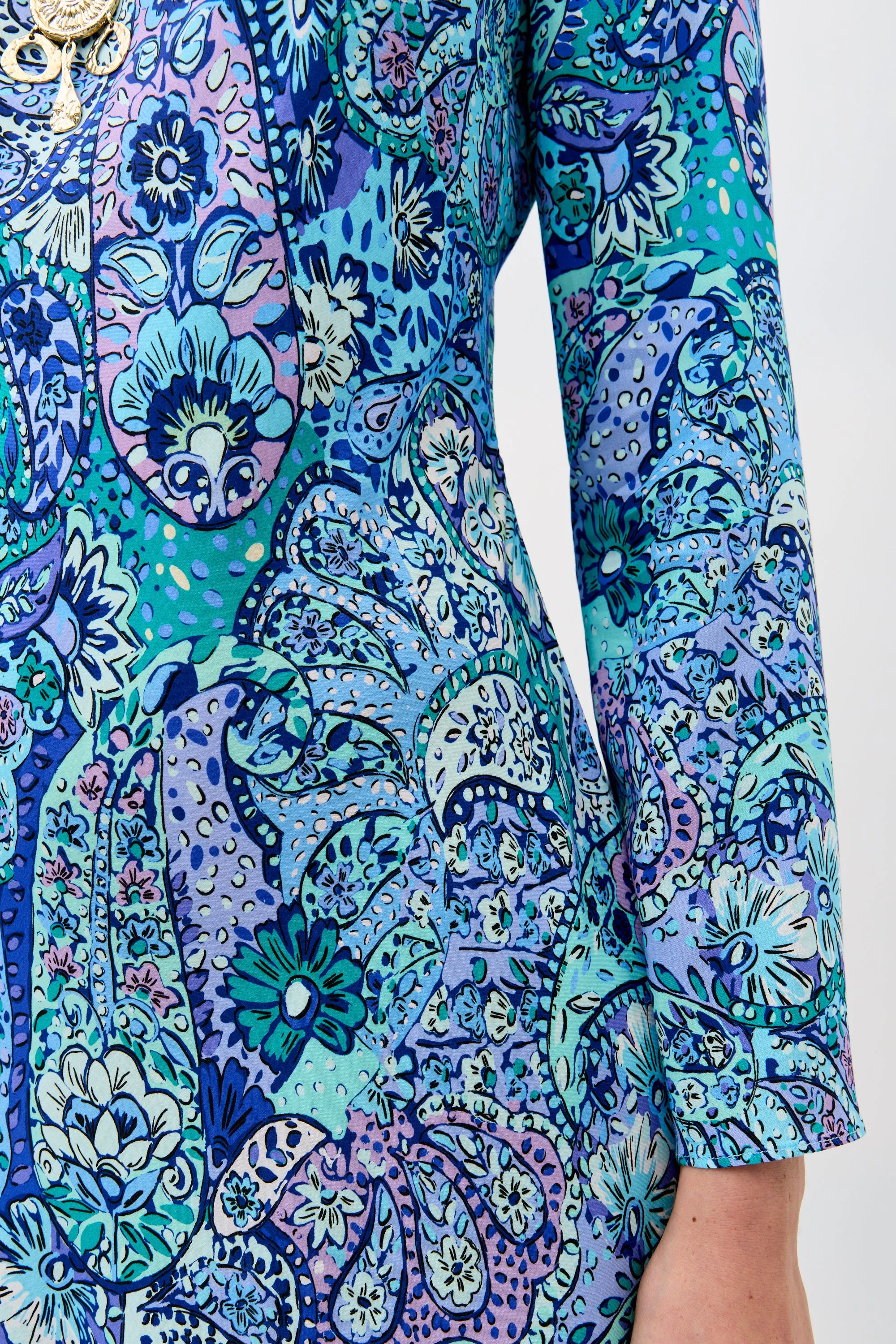 Dulce - Paisley Floral Blue sold by RIXO product image thumbnail 4