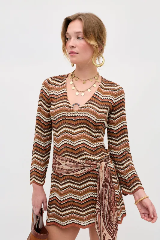 Ivia - Maria Chevron Brown made by RIXO