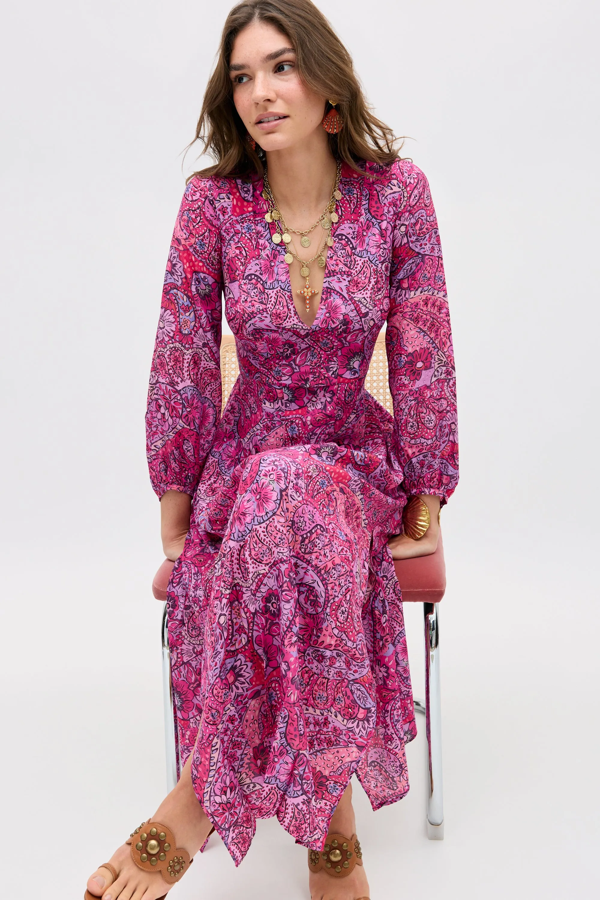 Camellia - Paisley Floral Red sold by RIXO product image thumbnail 4