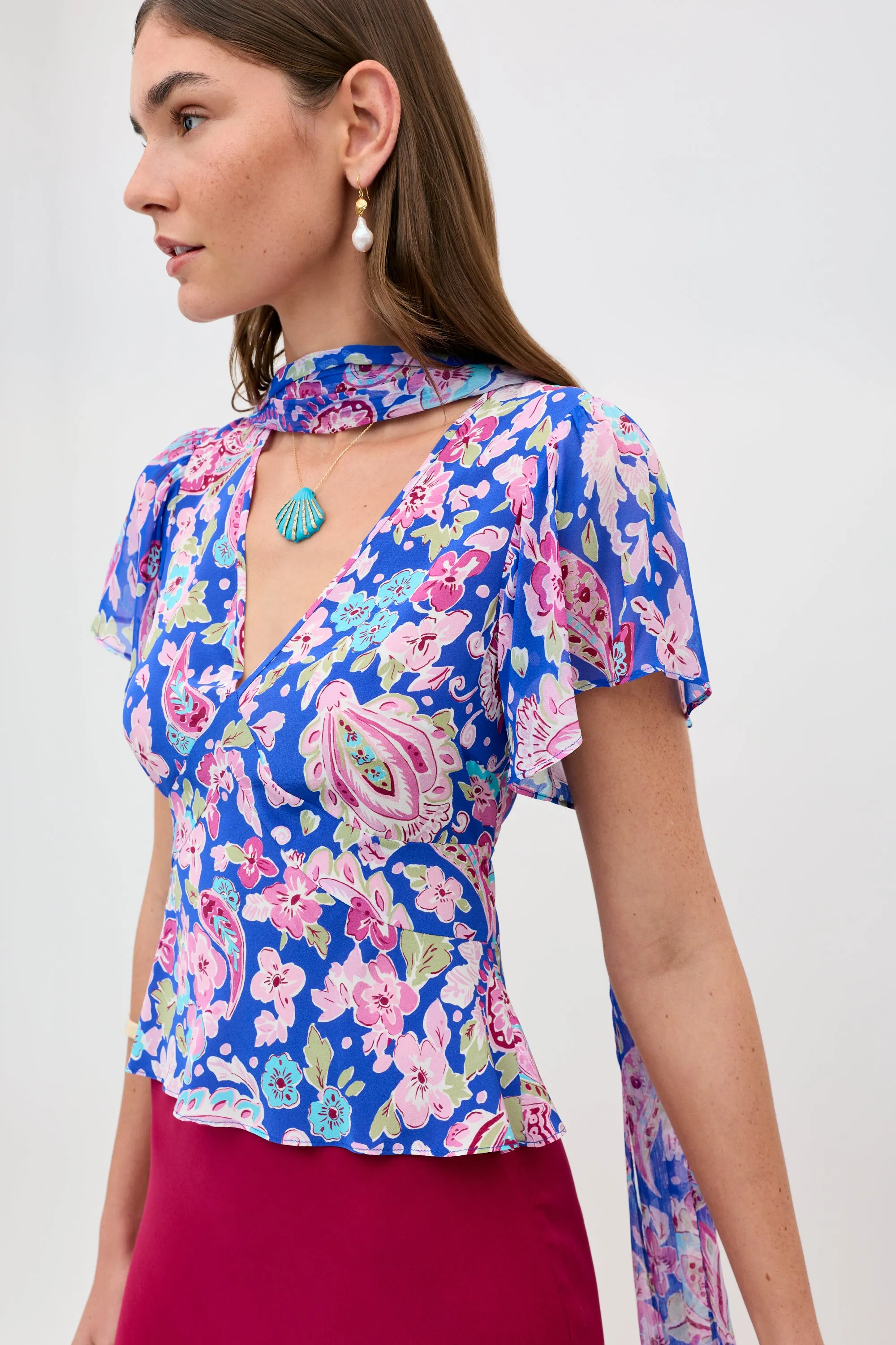 Lania - Cara Floral Blue sold by RIXO product image thumbnail 3