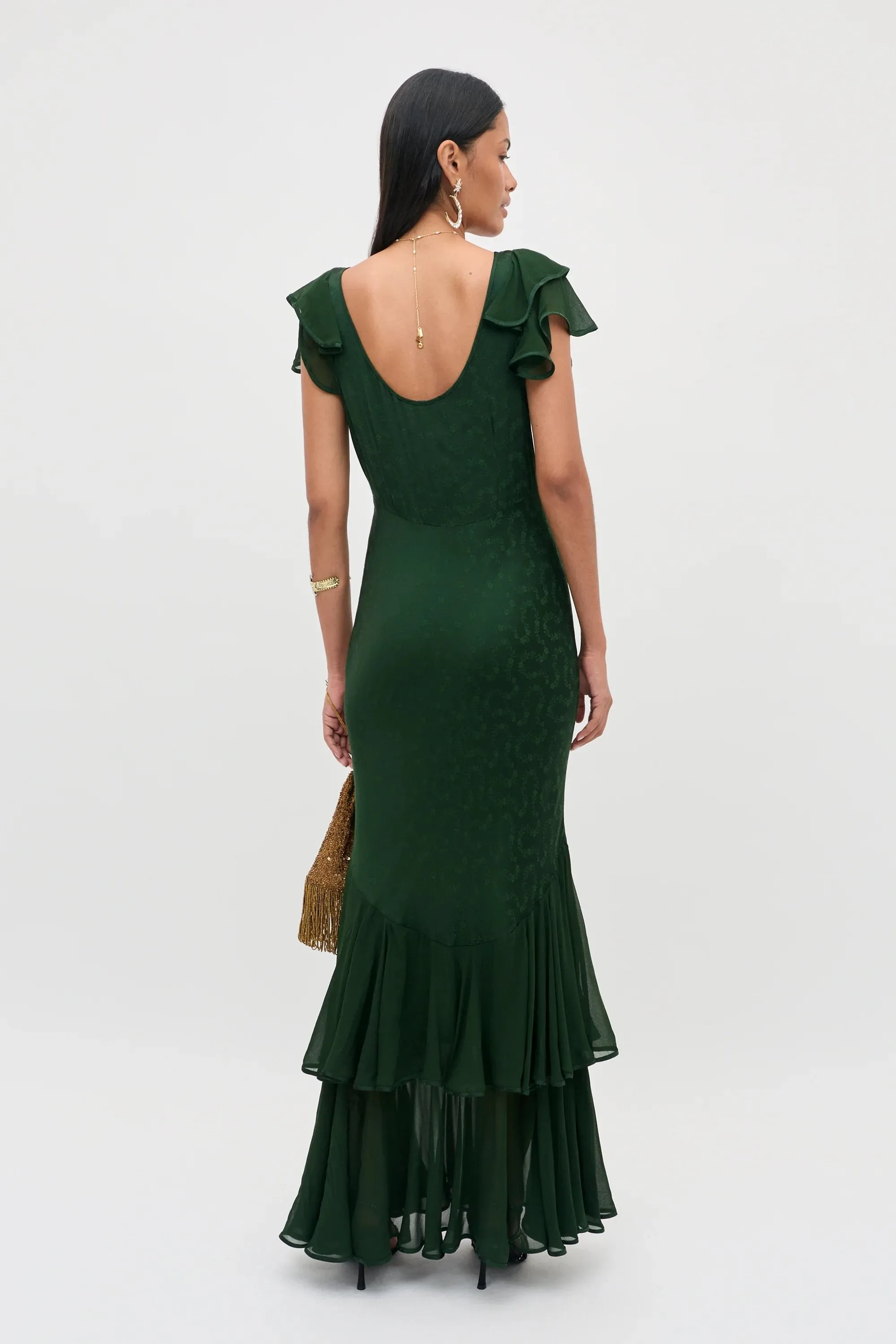 Marlow - Floral Trail Jacquard Dark Green sold by RIXO product image thumbnail 4