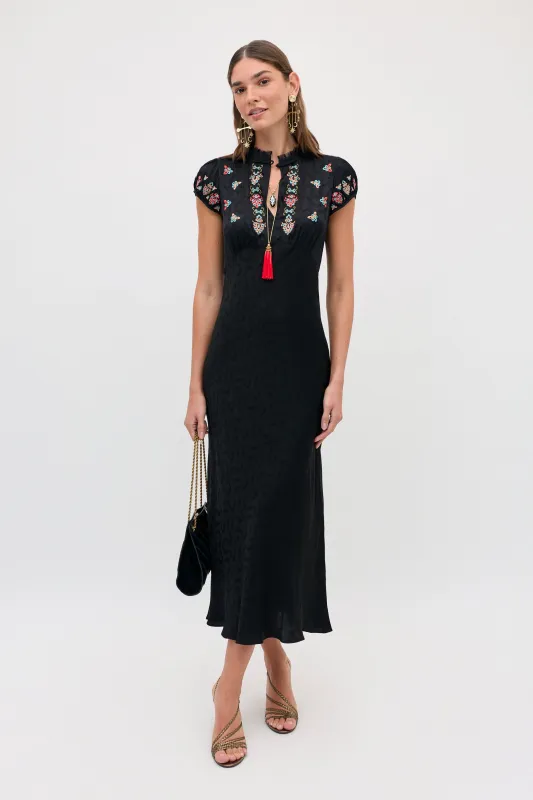 Oriana - Rosewood Embroidery Multi made by RIXO