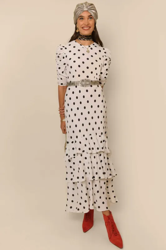 Evelyn - Ivory Retro Dot sold by RIXO