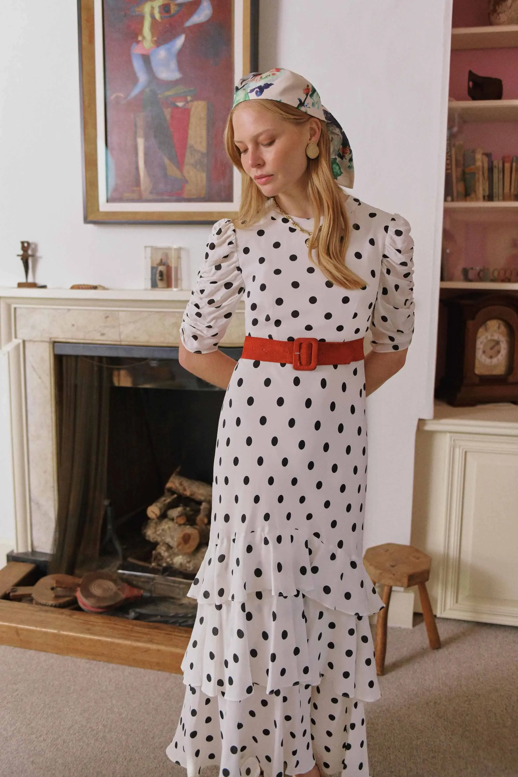 Evelyn - Ivory Retro Dot sold by RIXO product image thumbnail 2