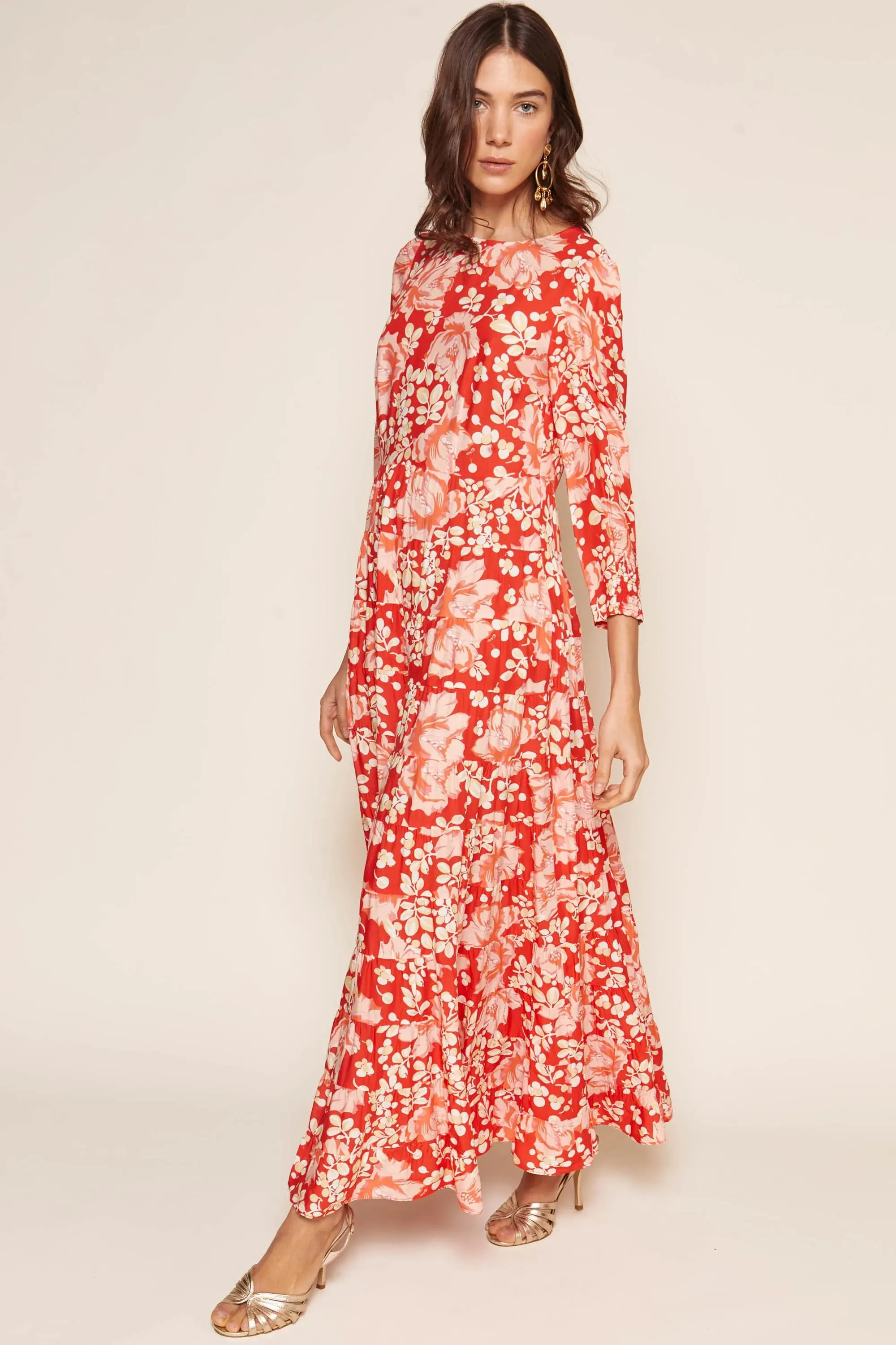 Kristen - Umbrella Floral Coral sold by RIXO product image thumbnail 3