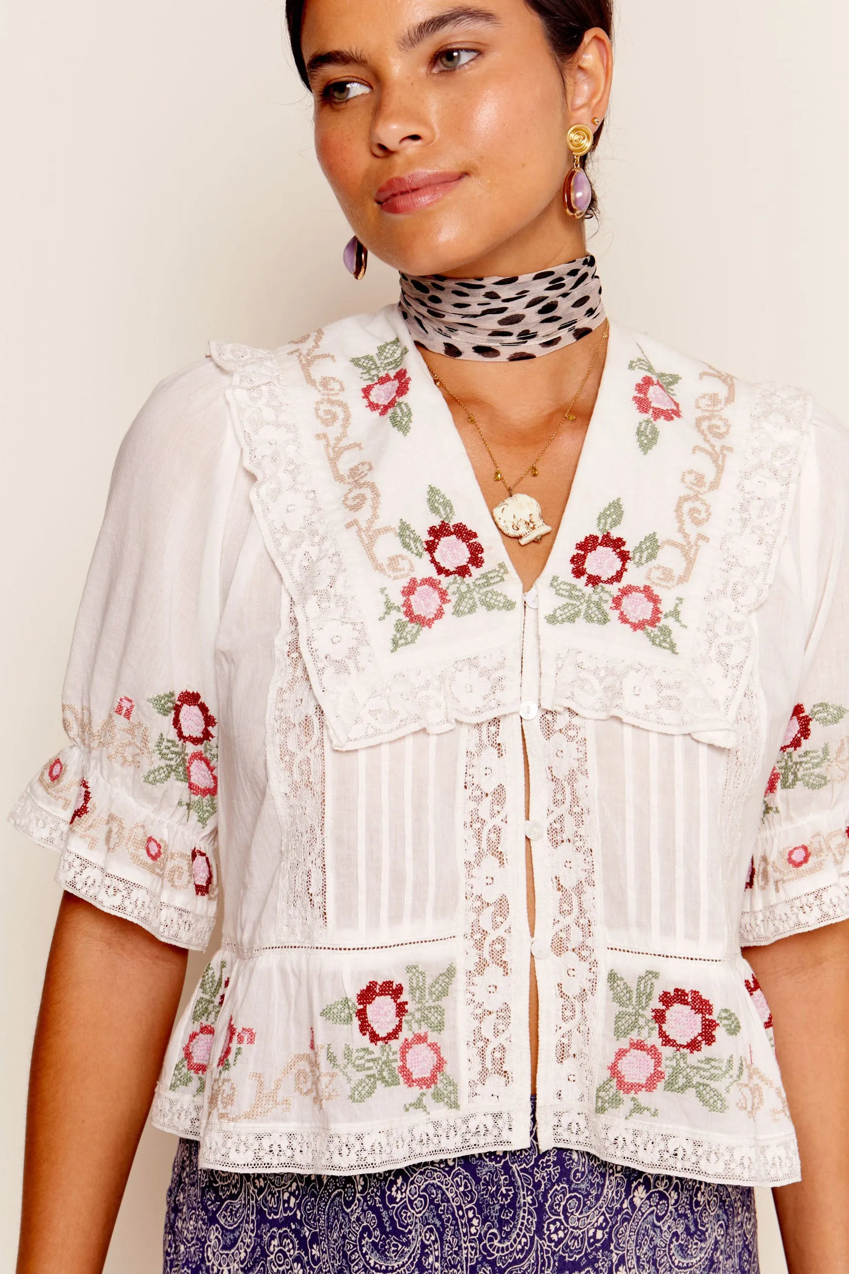 Ellery - Rose Embroidery Red sold by RIXO