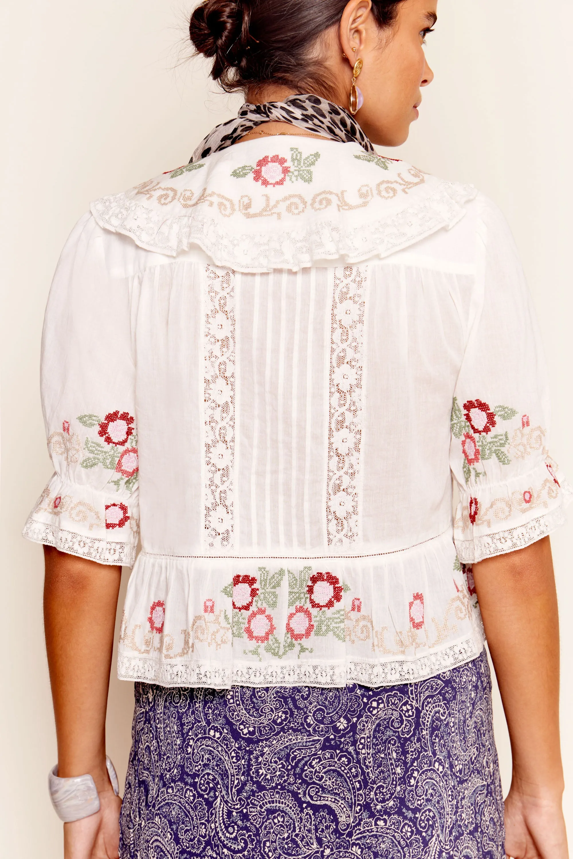 Ellery - Rose Embroidery Red sold by RIXO product image thumbnail 4