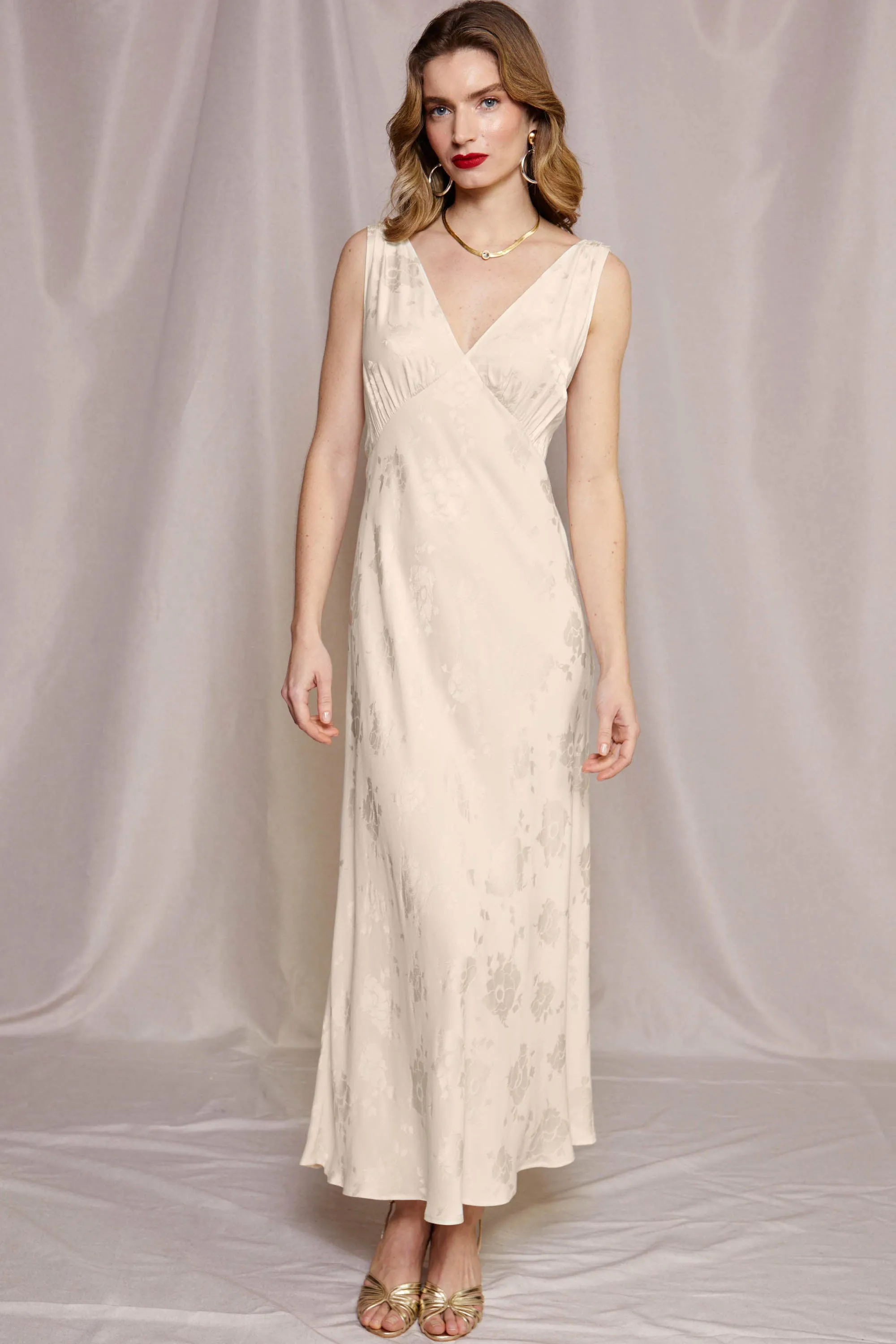 Sandrine - Ivory Poppy Jacquard sold by RIXO product image thumbnail 2