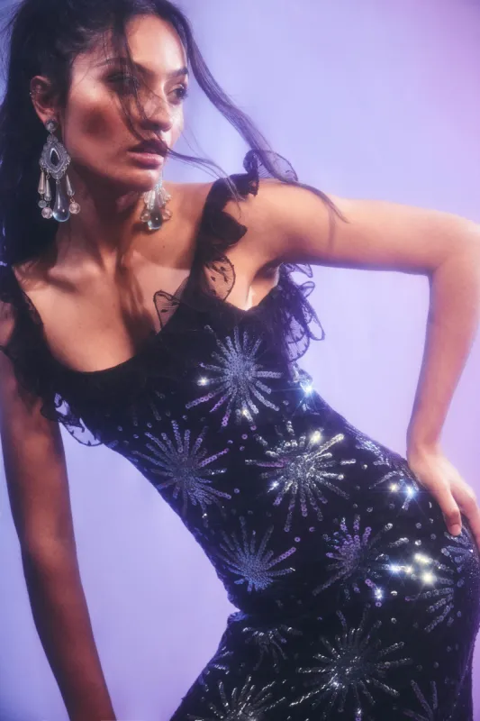 Vintage Dress - Sequin Starburst made by RIXO