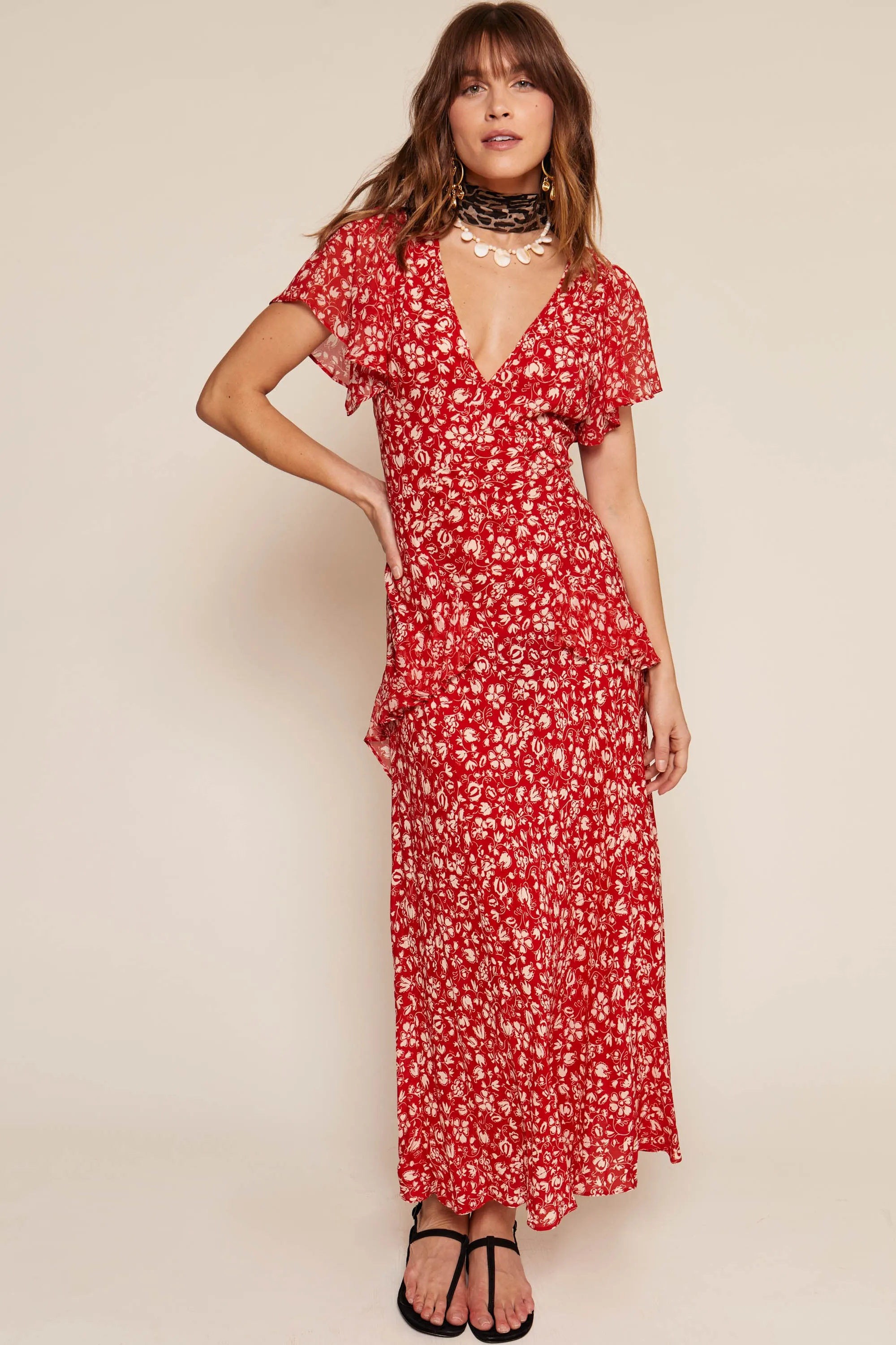Evie - Amelie Floral Red sold by RIXO product image thumbnail 3
