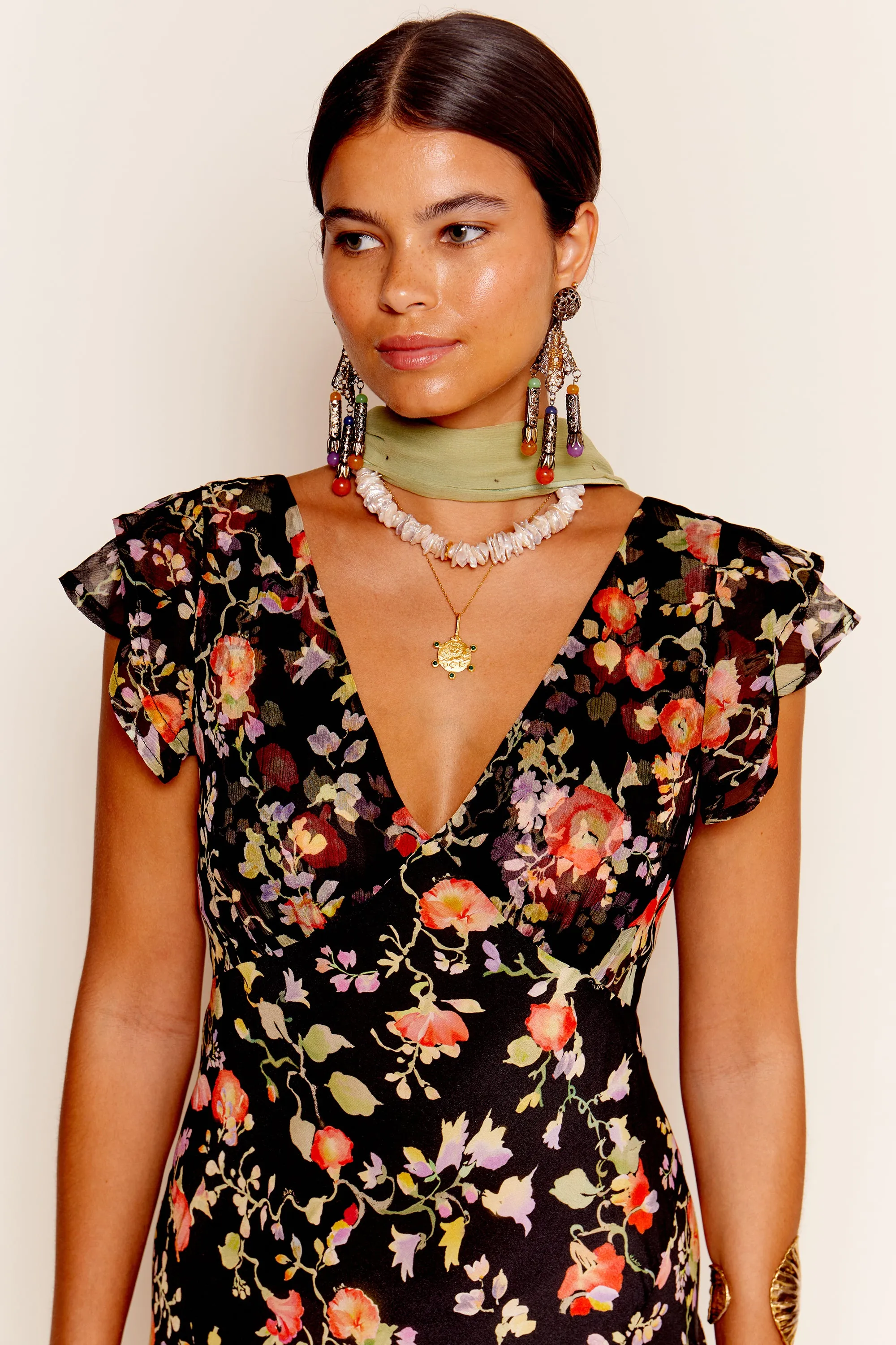 cinzia - waterblossom noir sold by RIXO product image thumbnail 2