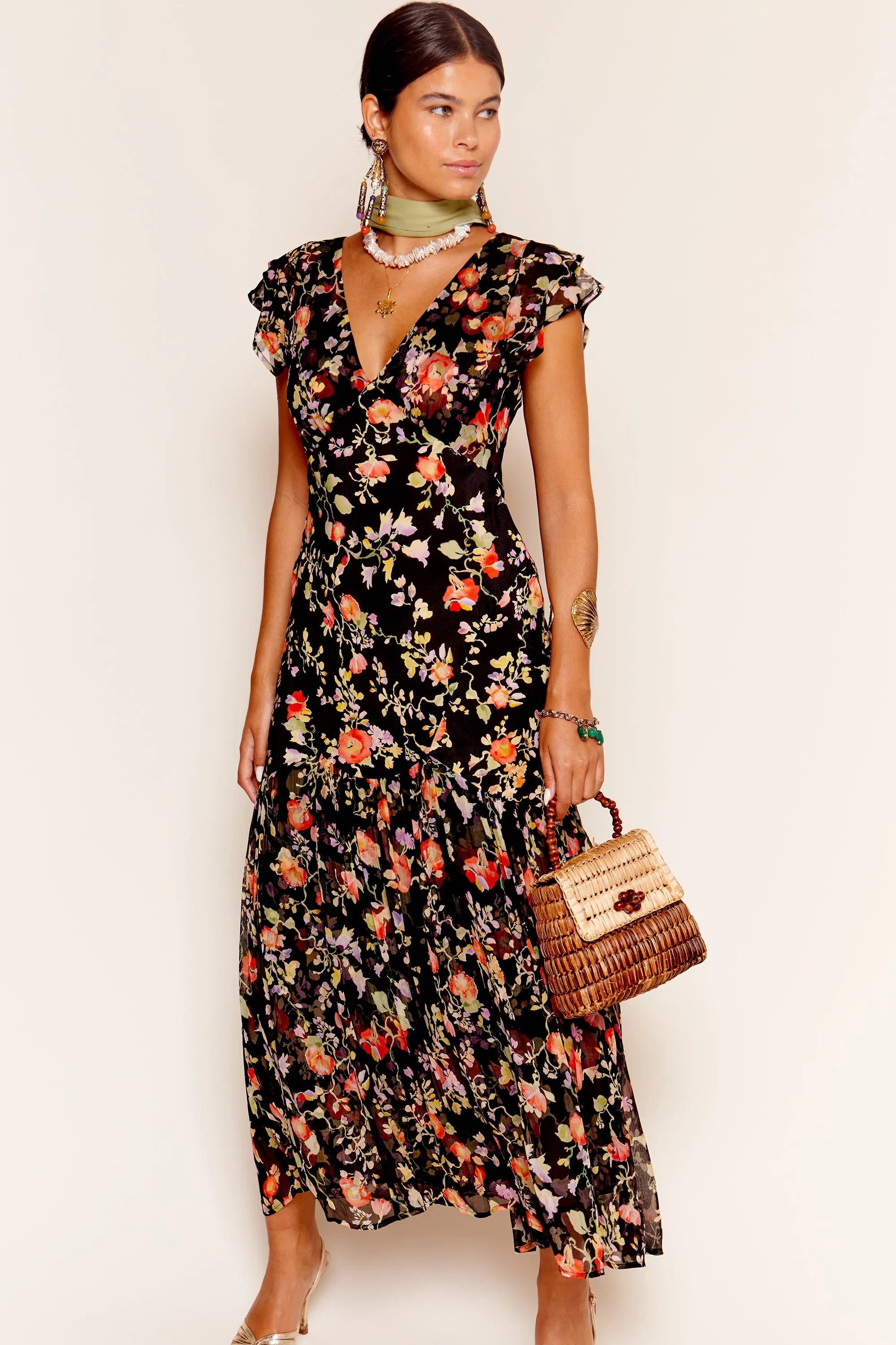 cinzia - waterblossom noir sold by RIXO product image thumbnail 5