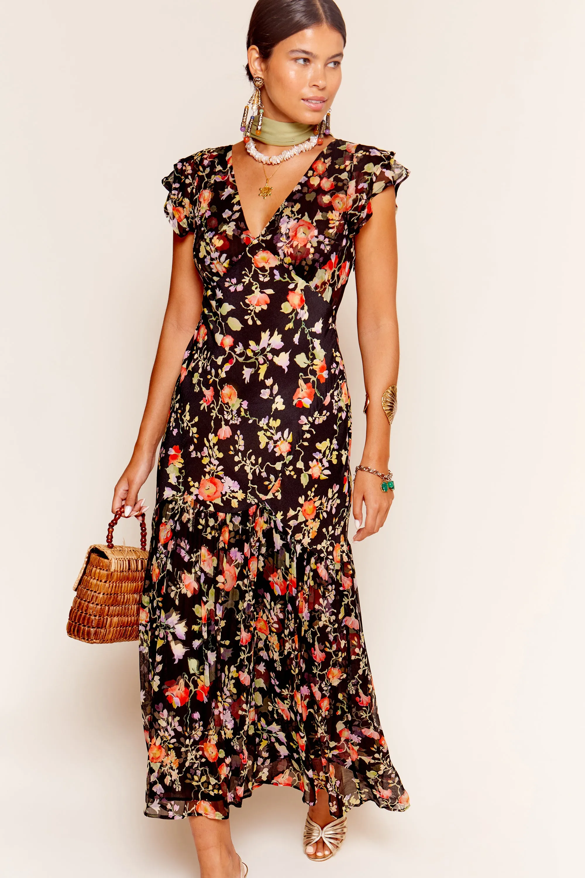 cinzia - waterblossom noir sold by RIXO product image thumbnail 3