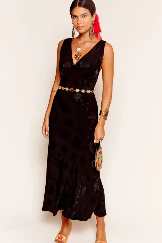 Sandrine - Black Poppy Jacquard sold by RIXO