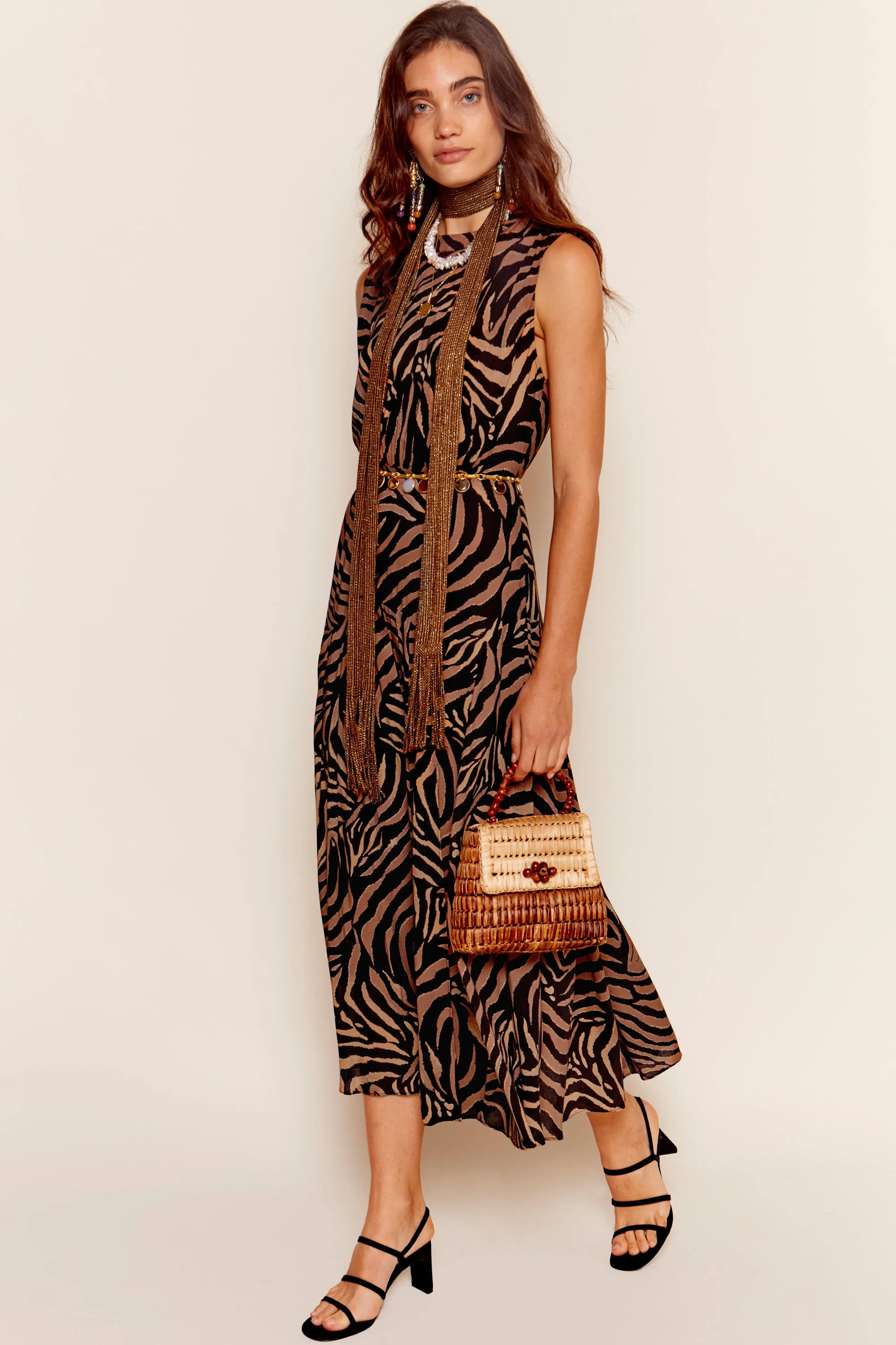 Coralie - Tiger Patchwork Black sold by RIXO product image thumbnail 3