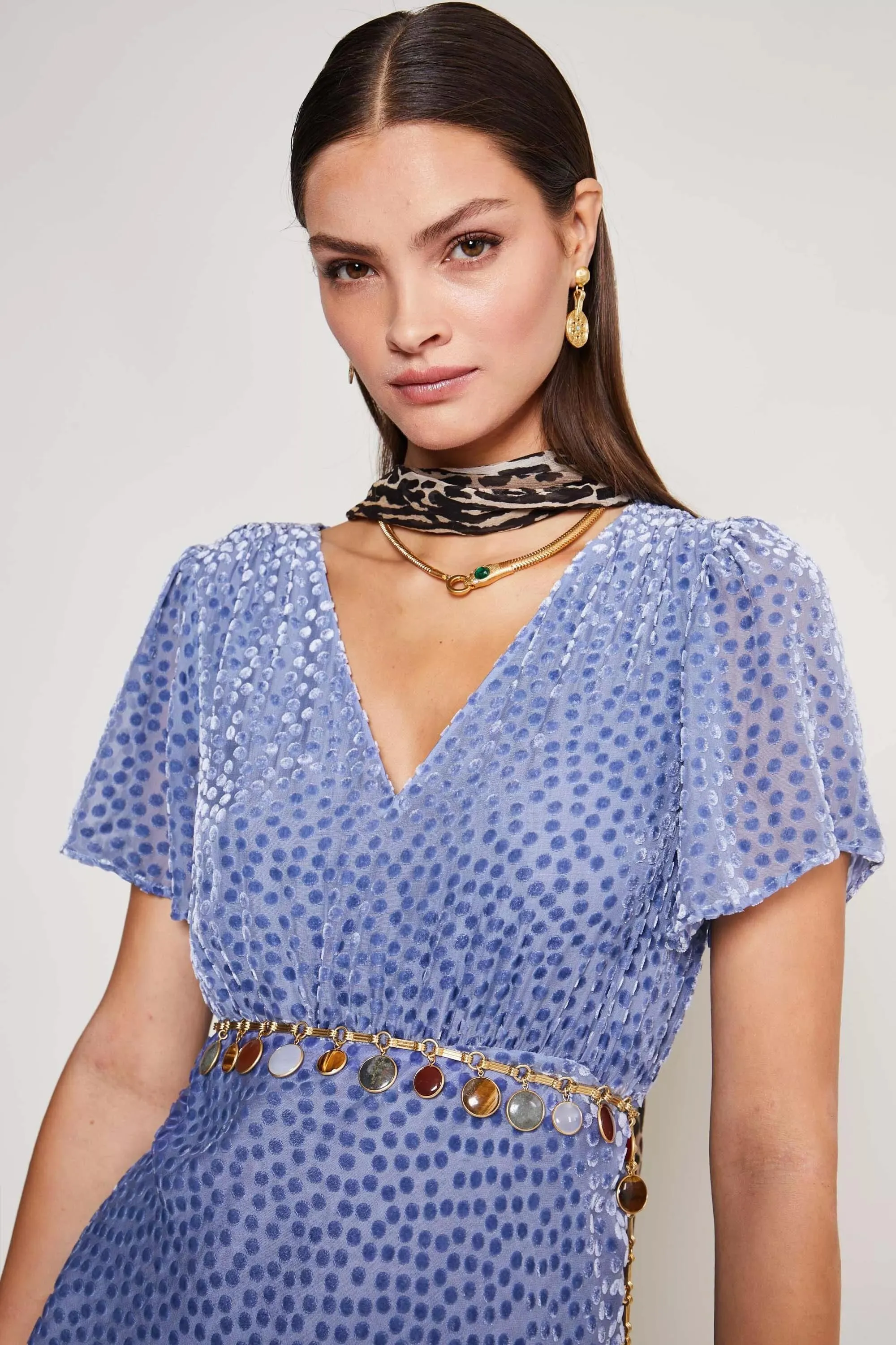 Gilly - Scatter Devore Slate Blue sold by RIXO product image thumbnail 4