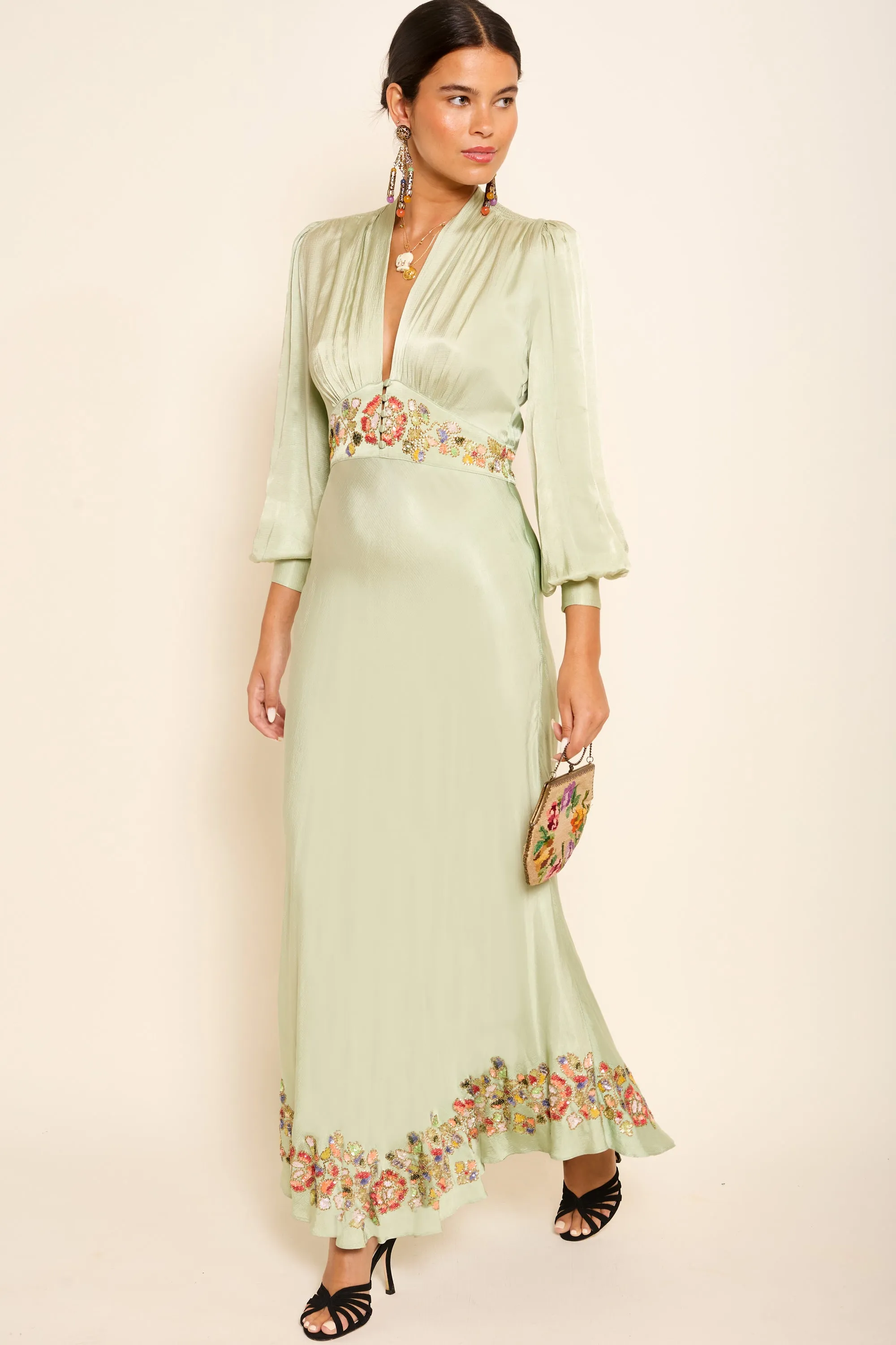 Trula - Waterblossom Embellishment Green sold by RIXO