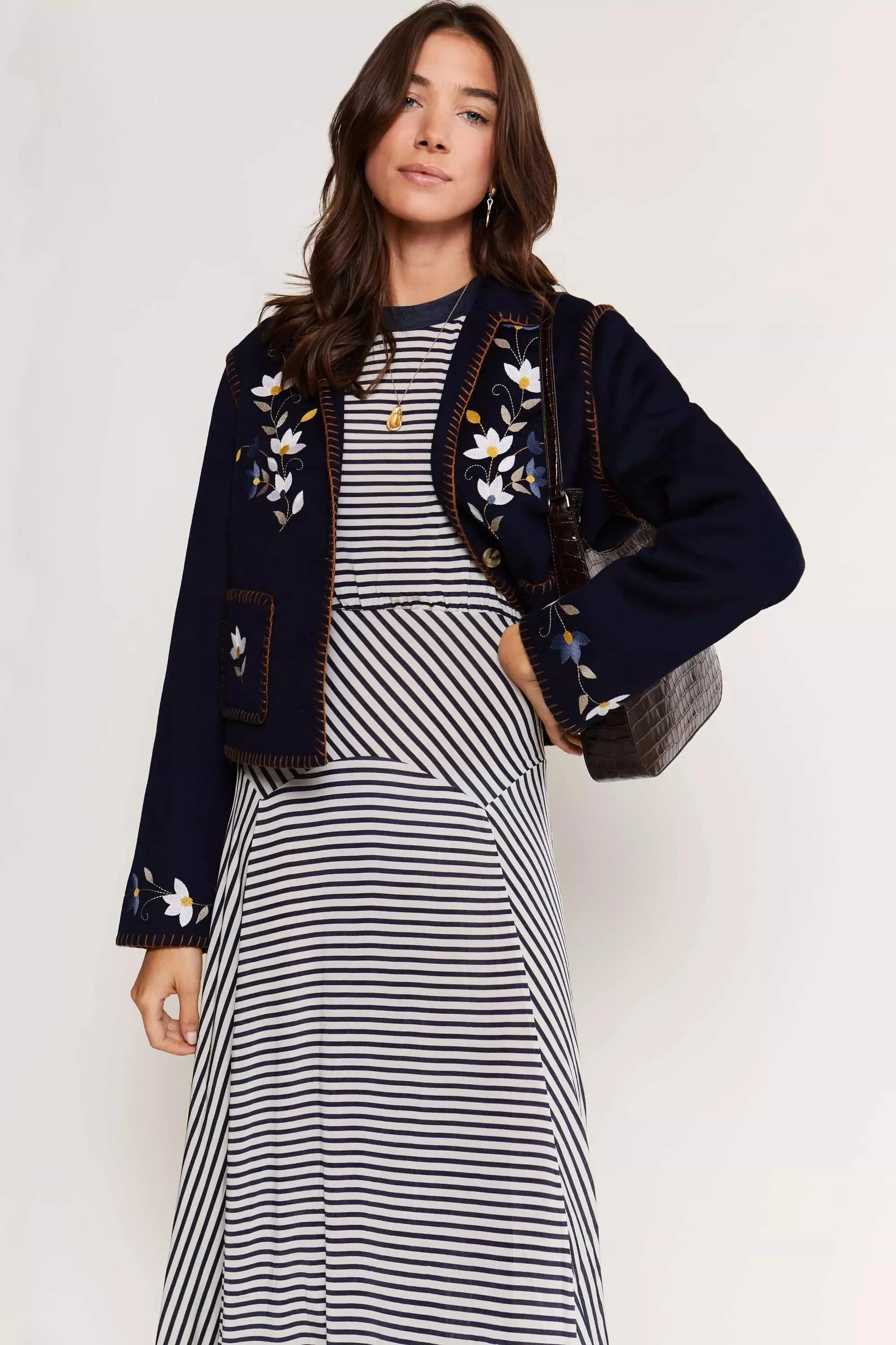 Cerise - Riviera Stripe Navy sold by RIXO product image thumbnail 3
