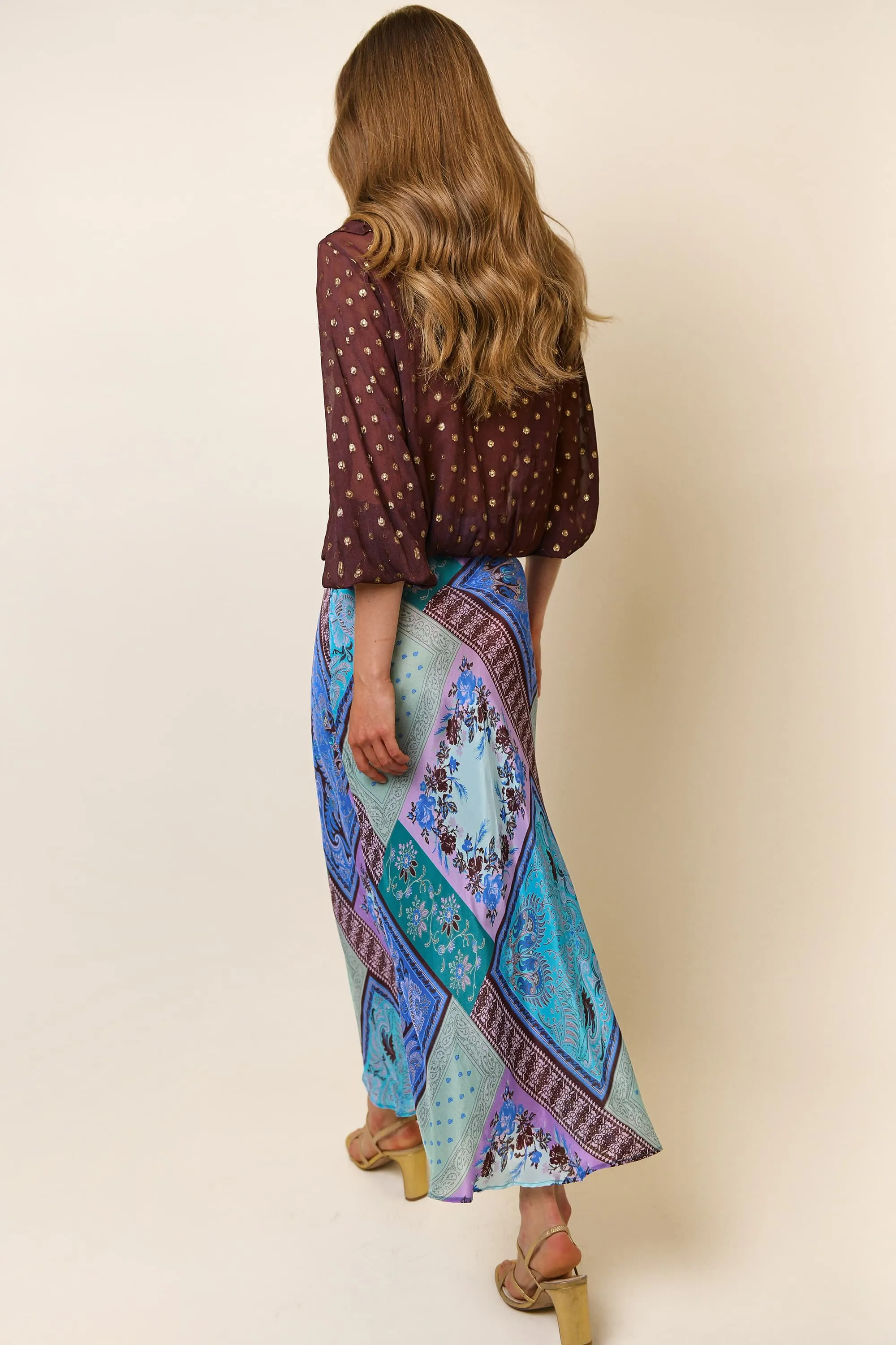 Alora - Chocolate Lurex Spot sold by RIXO product image thumbnail 4