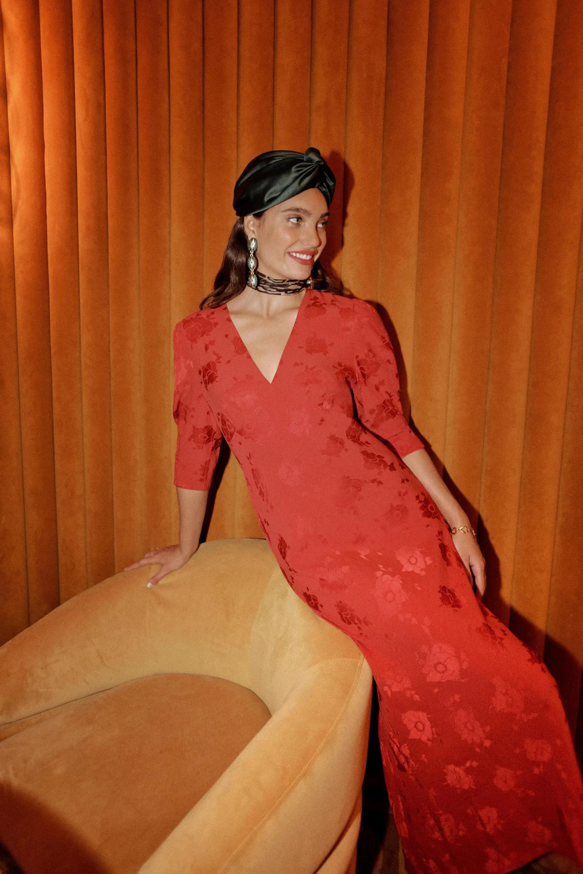 Zadie - Red Poppy Jacquard sold by RIXO product image thumbnail 2