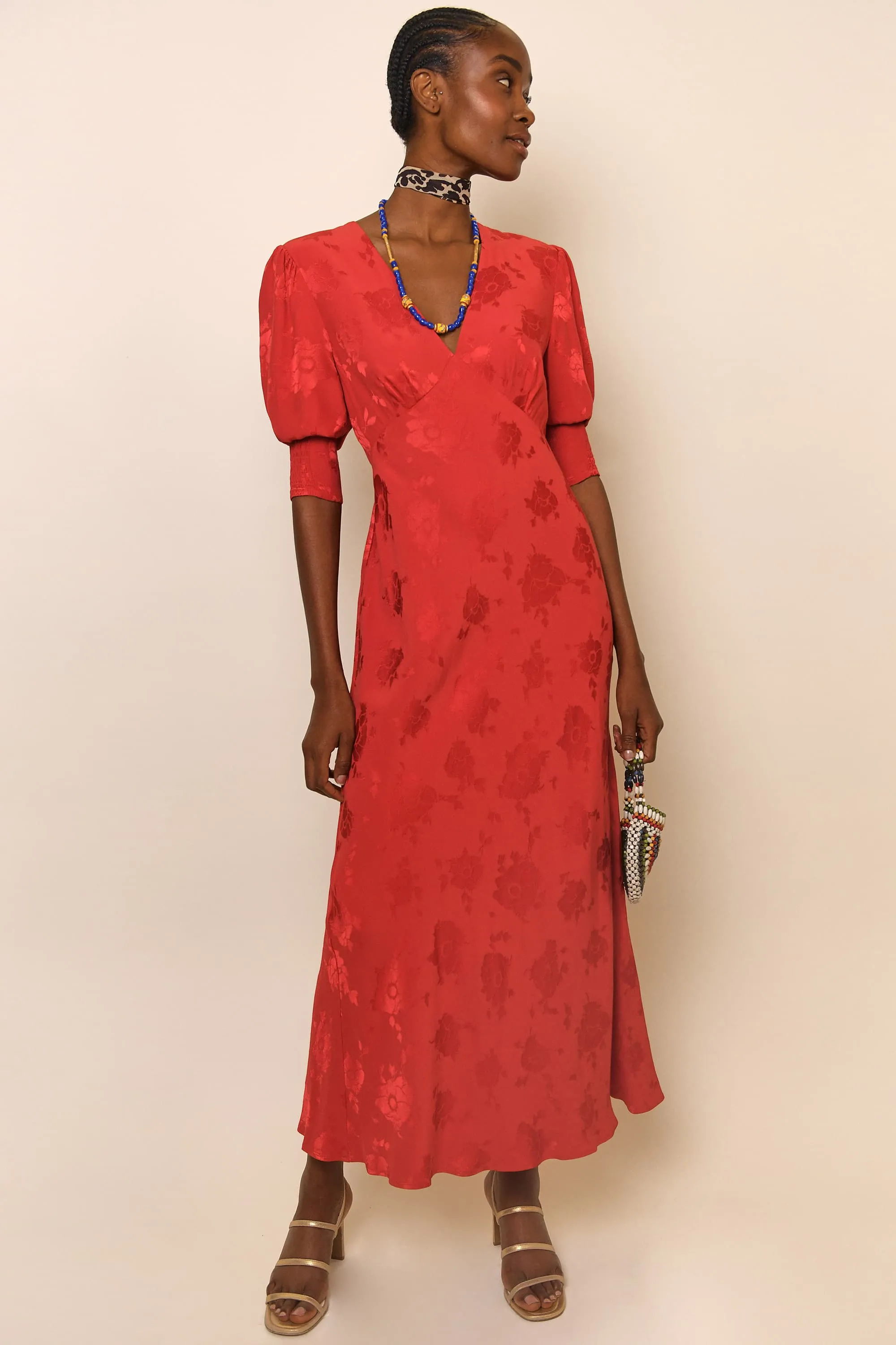 Zadie - Red Poppy Jacquard sold by RIXO product image thumbnail 4