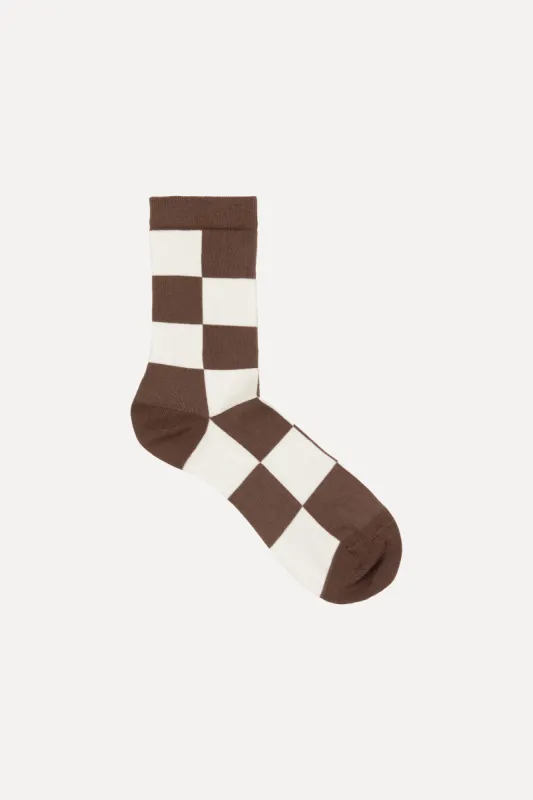 SGIggy Socks - Brown Check sold by STINE GOYA