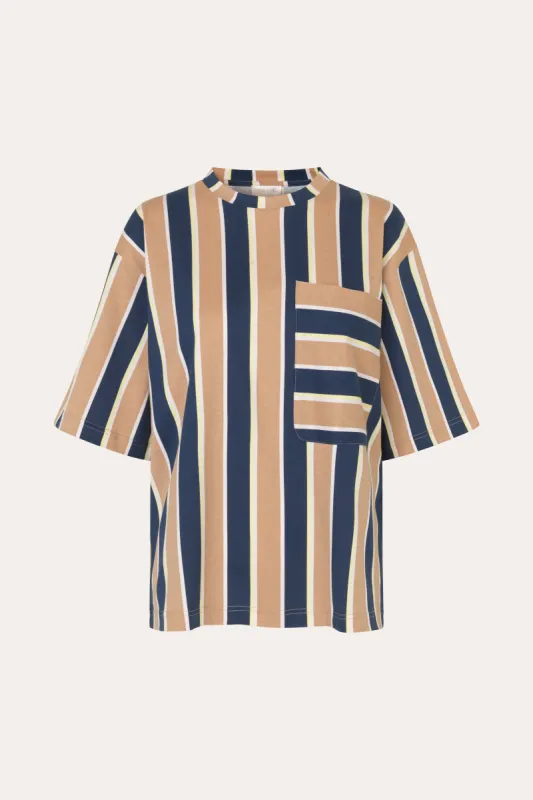 Katalina T-shirt - Brown Stripes sold by STINE GOYA