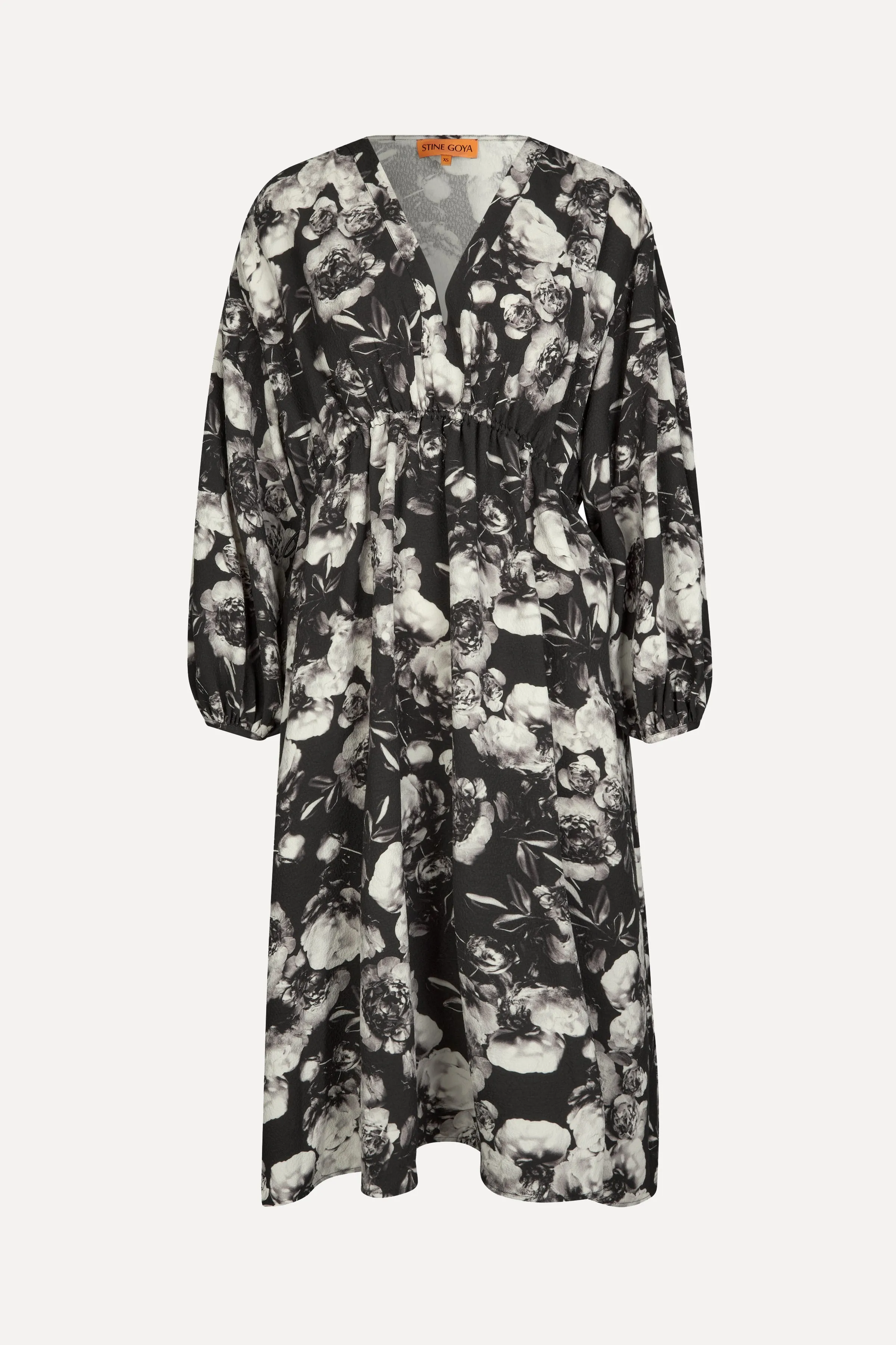 Veroma Dress - Metalized Peonies sold by STINE GOYA