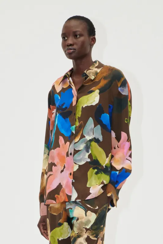 Long Sleeve Shirt - Aquarelle Garden made by STINE GOYA