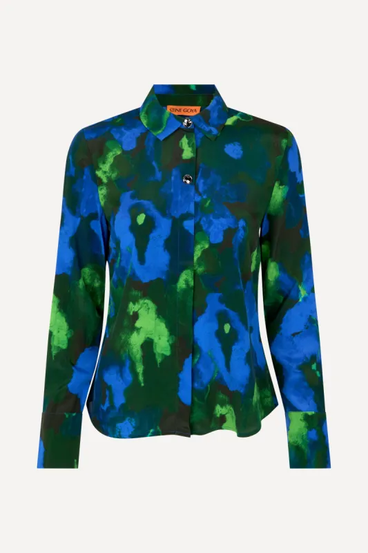 Rija Shirt - Frosted Floral Night made by STINE GOYA