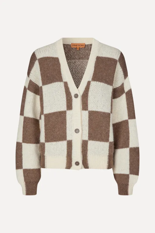 SGAmara Cardigan - Brown Check sold by STINE GOYA
