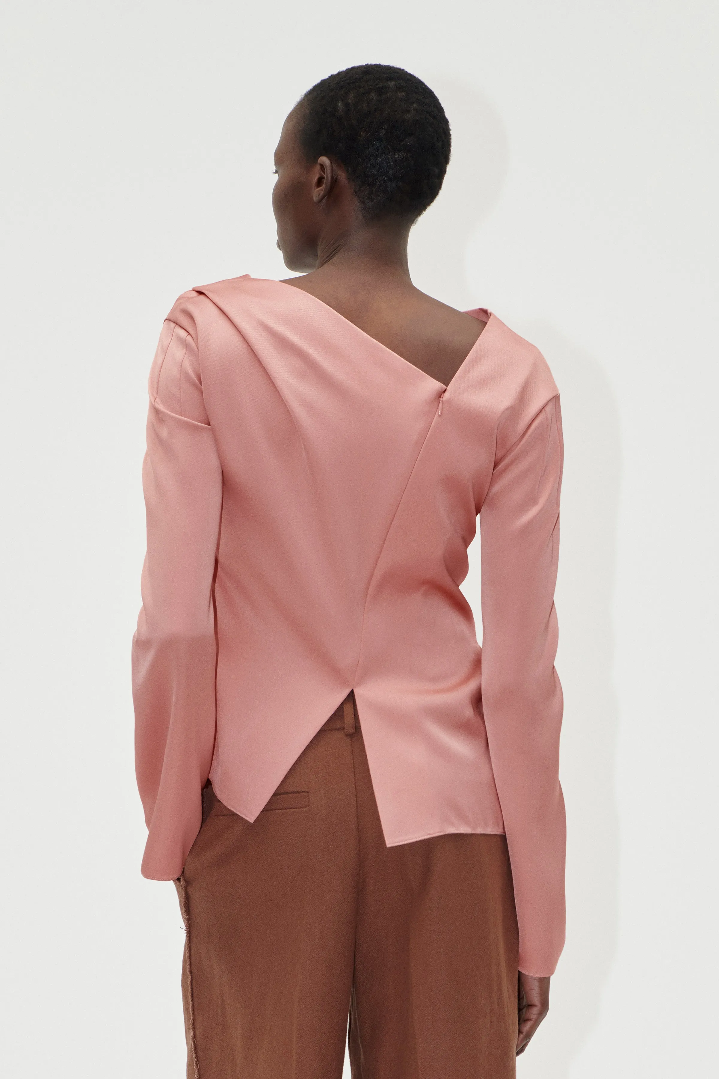 Asymmetrical Long Sleeve Top - Rose Tan sold by STINE GOYA product image thumbnail 2
