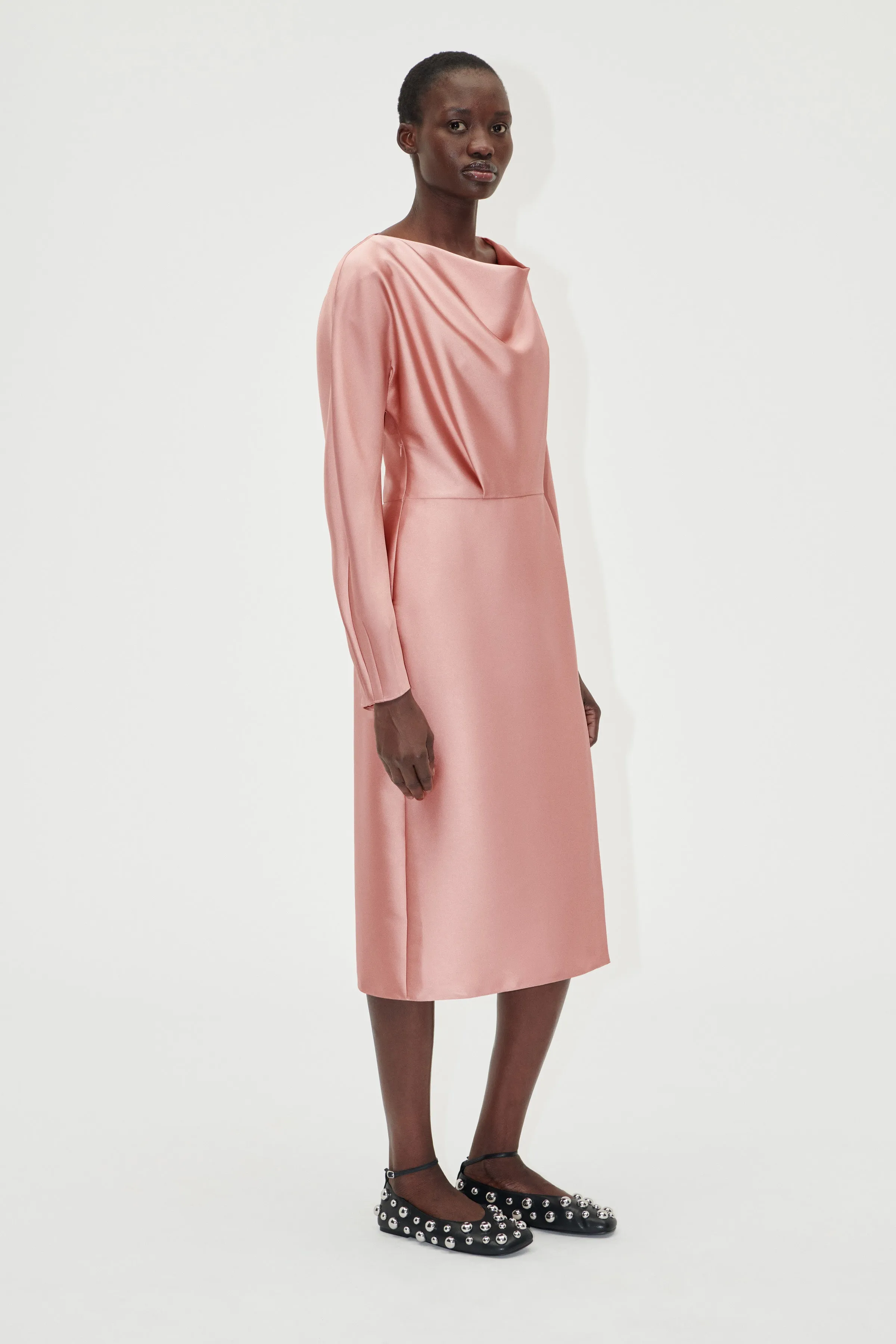 Long Sleeve Midi Dress - Rose Tan sold by STINE GOYA