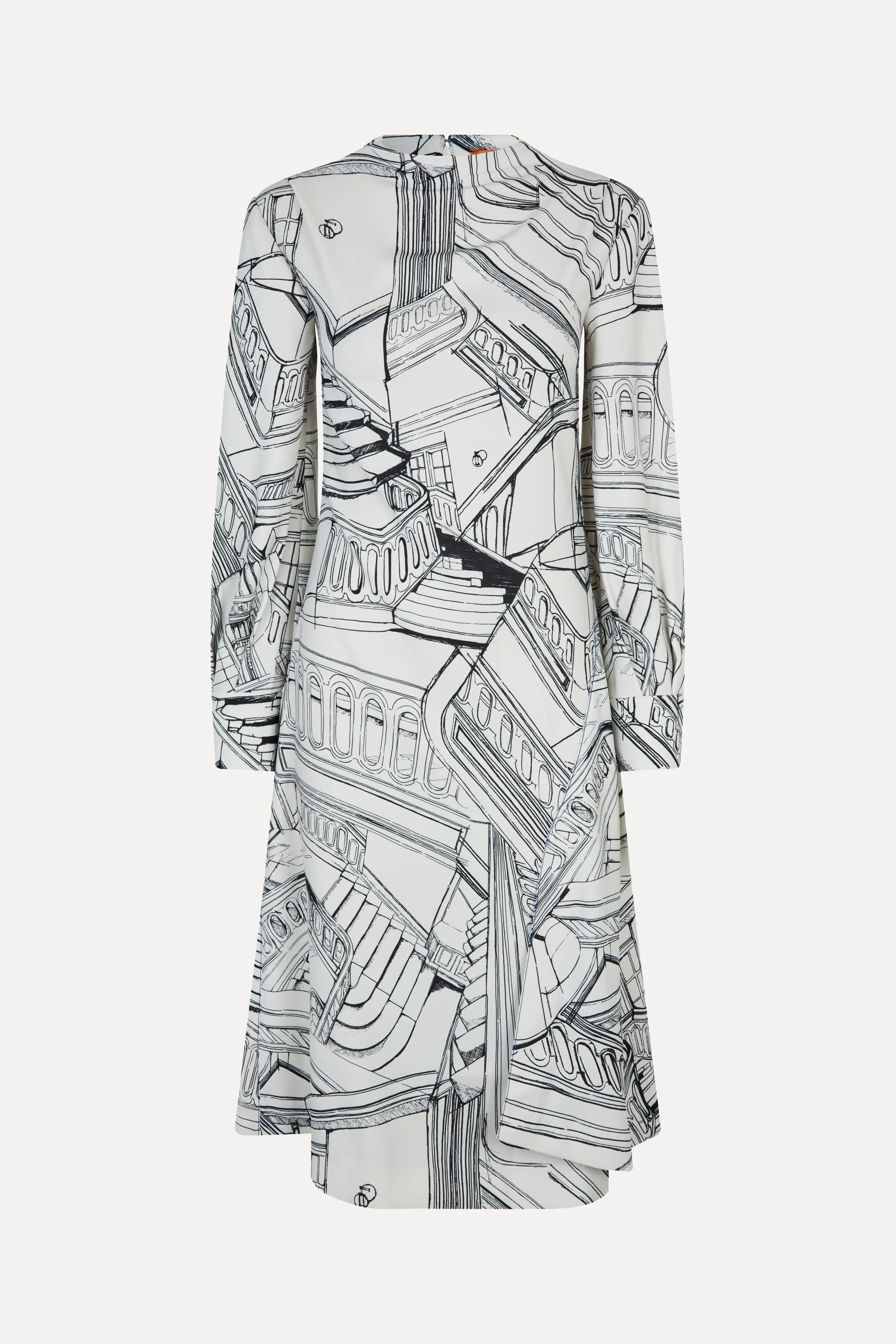 Shoulder Pleated Long Dress - Fineline Staircase sold by STINE GOYA product image thumbnail 3