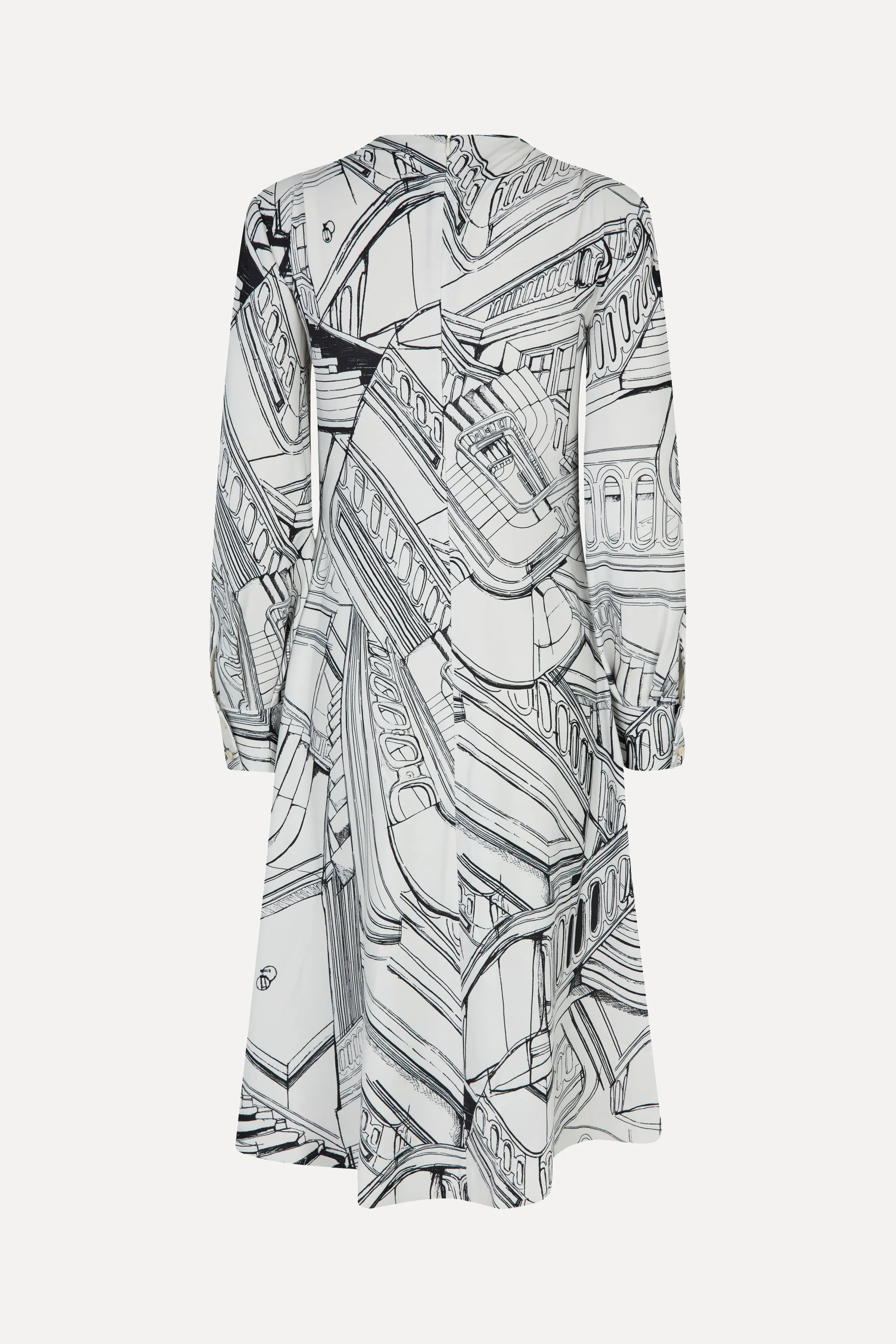 Shoulder Pleated Long Dress - Fineline Staircase sold by STINE GOYA product image thumbnail 4