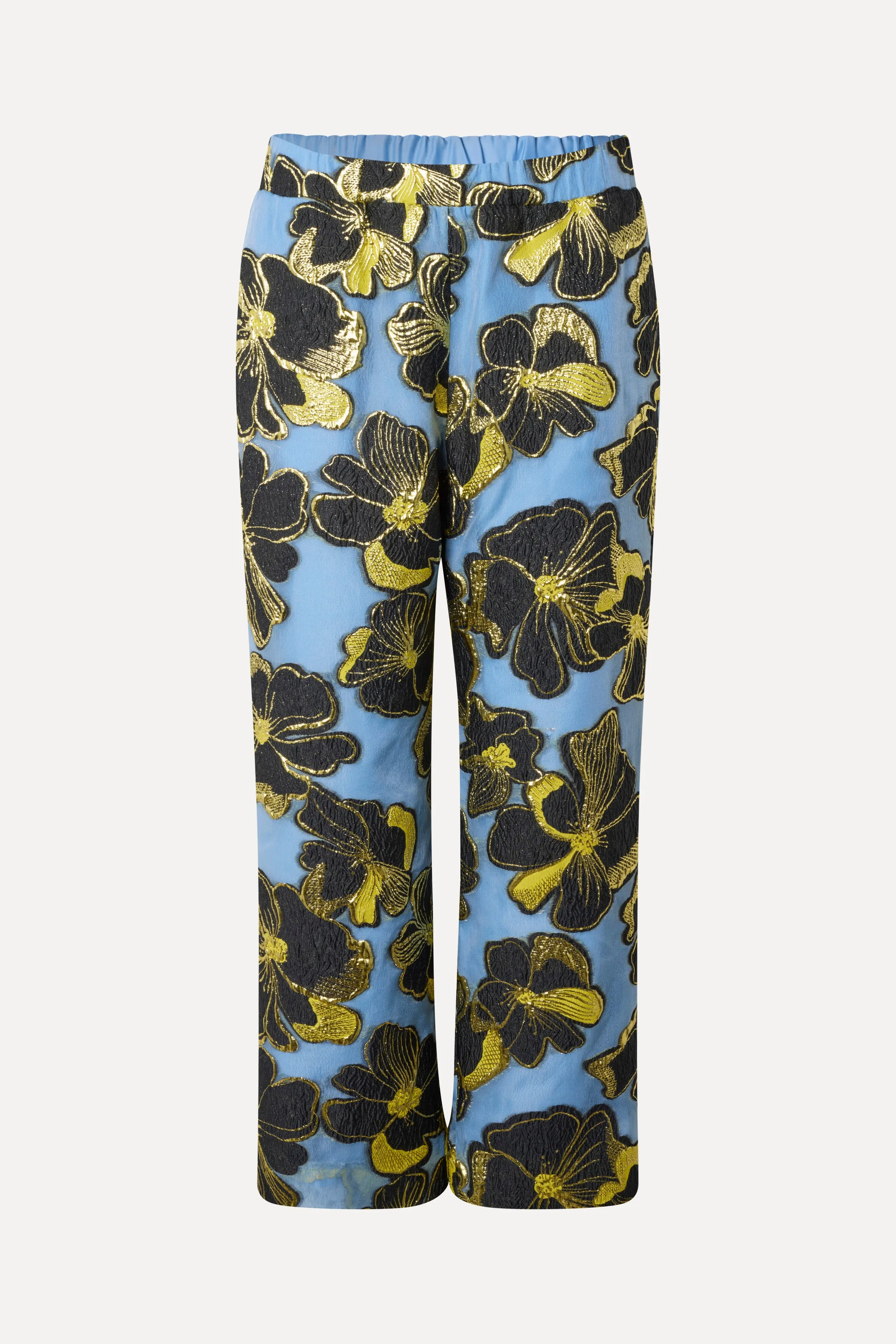 Elasticated Waistband Pants - Blue Anemone Jacquard sold by STINE GOYA product image thumbnail 3