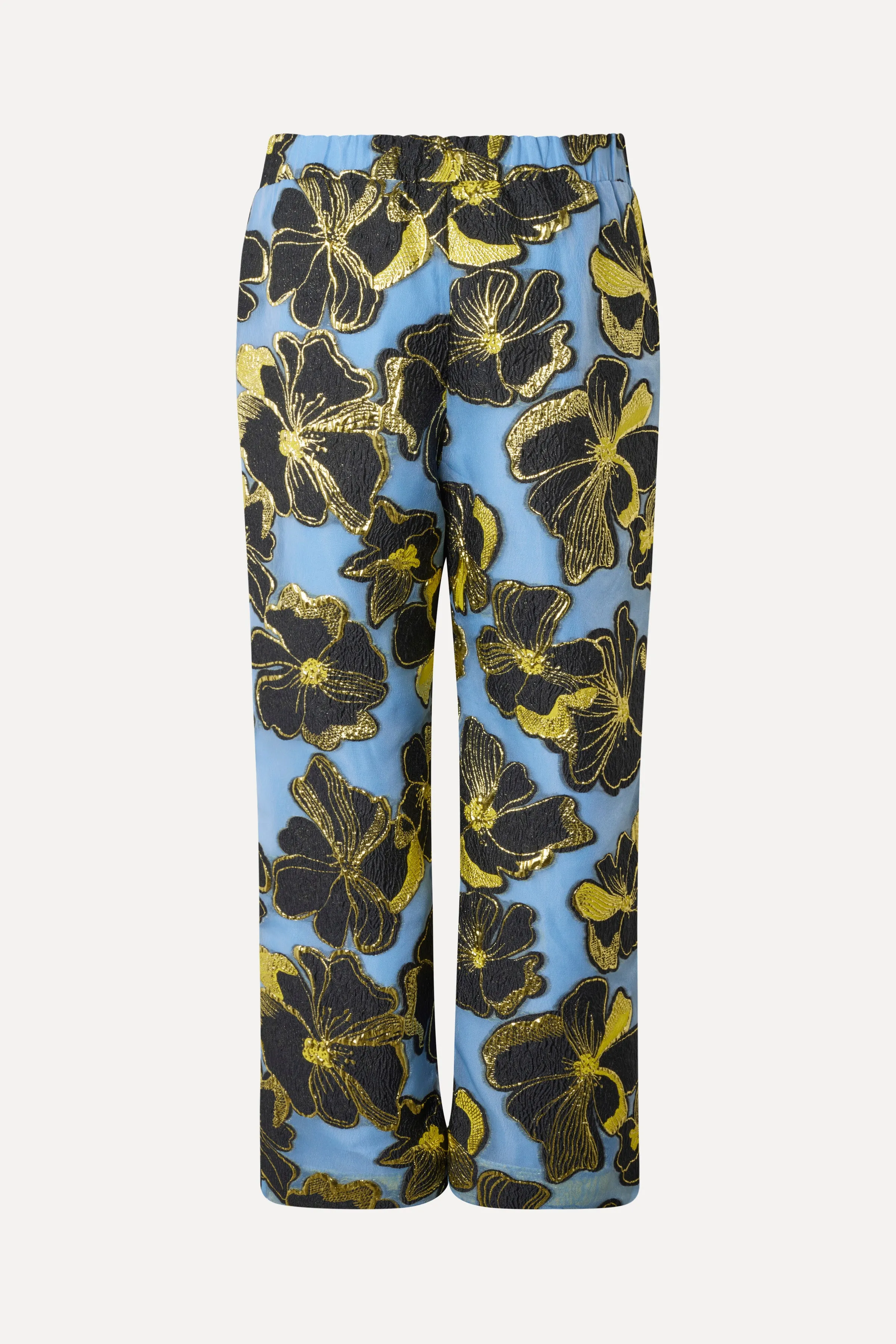 Elasticated Waistband Pants - Blue Anemone Jacquard sold by STINE GOYA product image thumbnail 4