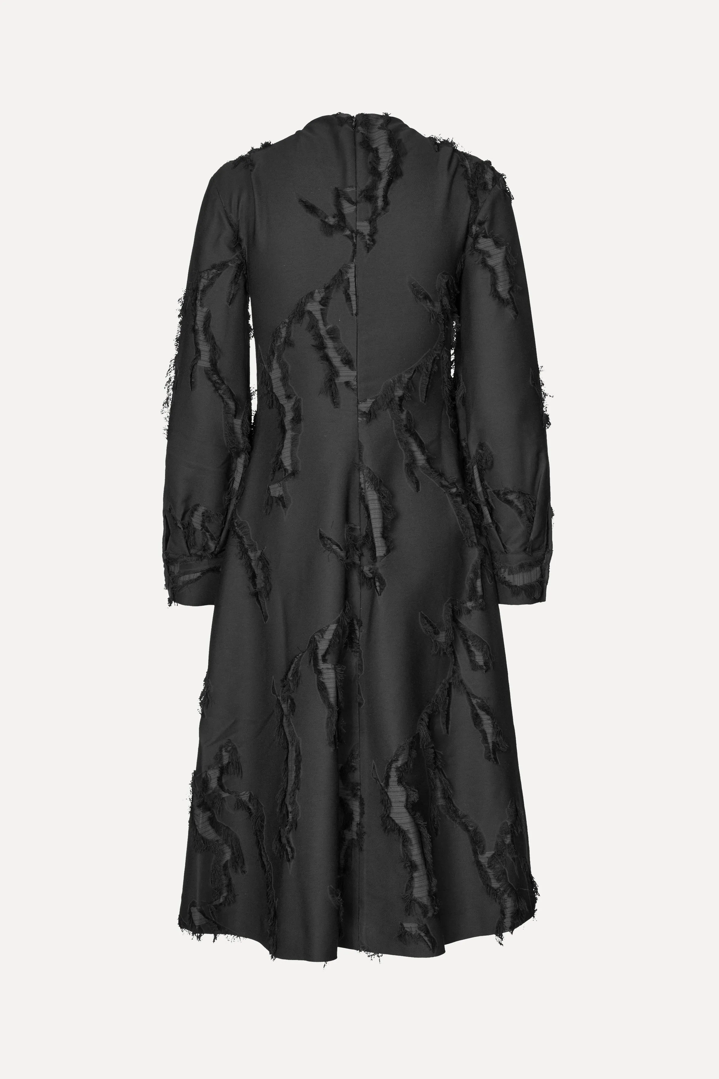 Shoulder Pleated Long Dress - Jet Black sold by STINE GOYA product image thumbnail 4