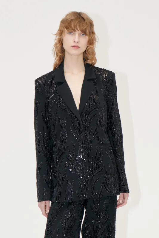 Long Sleeve Fitted Blazer - Abstract Embellishment sold by STINE GOYA