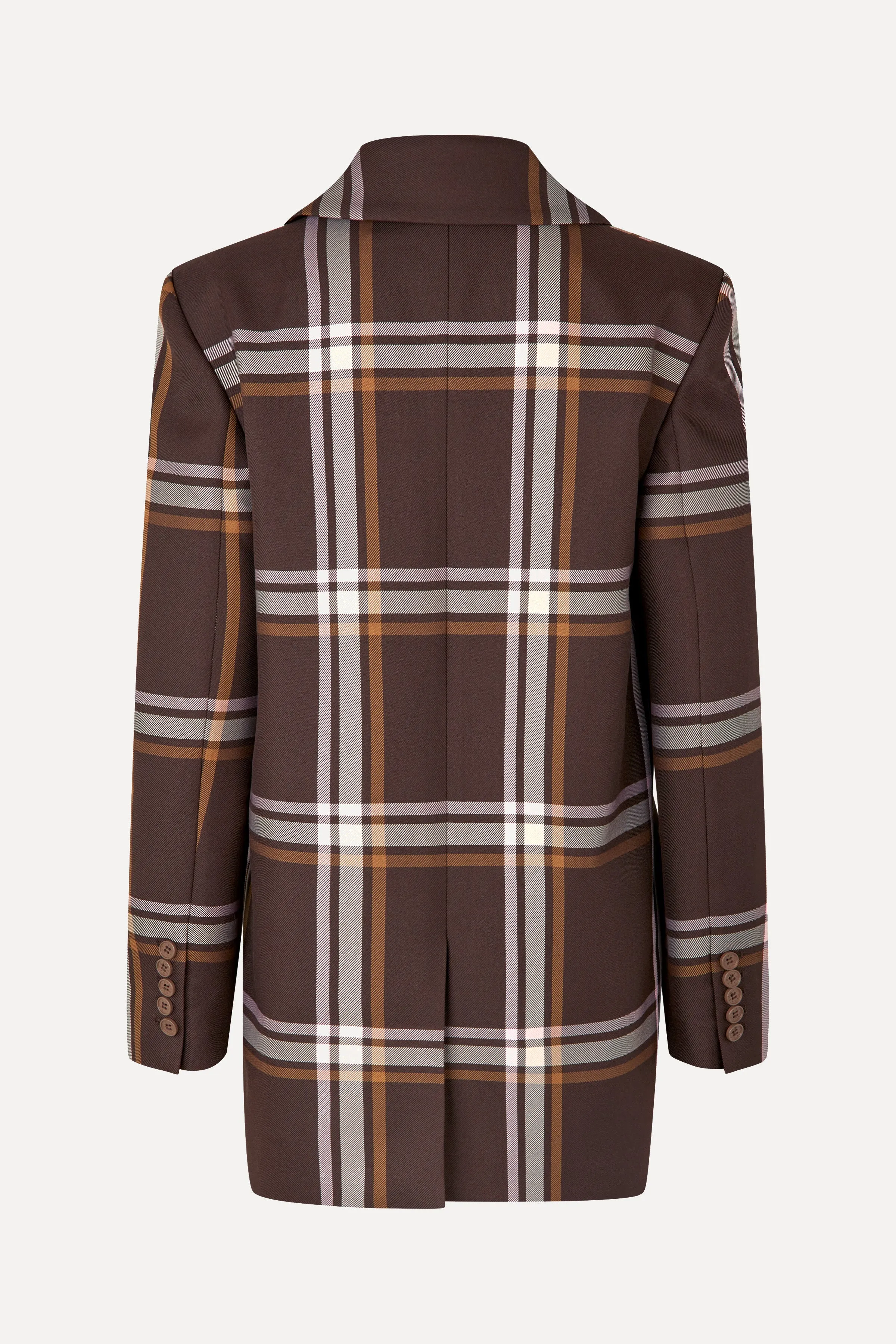 Long Sleeve Boxy Blazer - Weaved Checks sold by STINE GOYA product image thumbnail 4