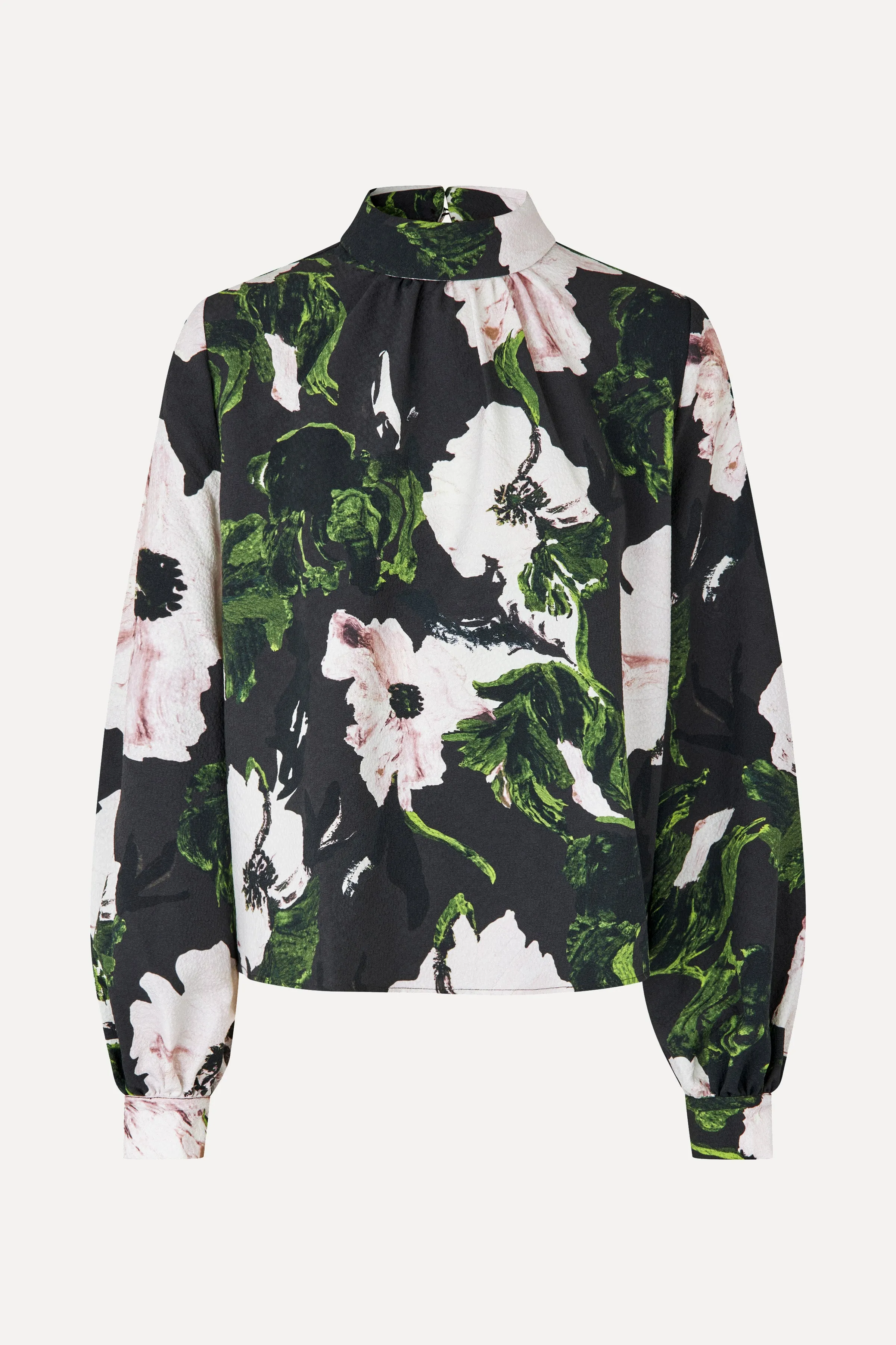 Gathered Long Sleeve Top - Umber Windflower sold by STINE GOYA product image thumbnail 3