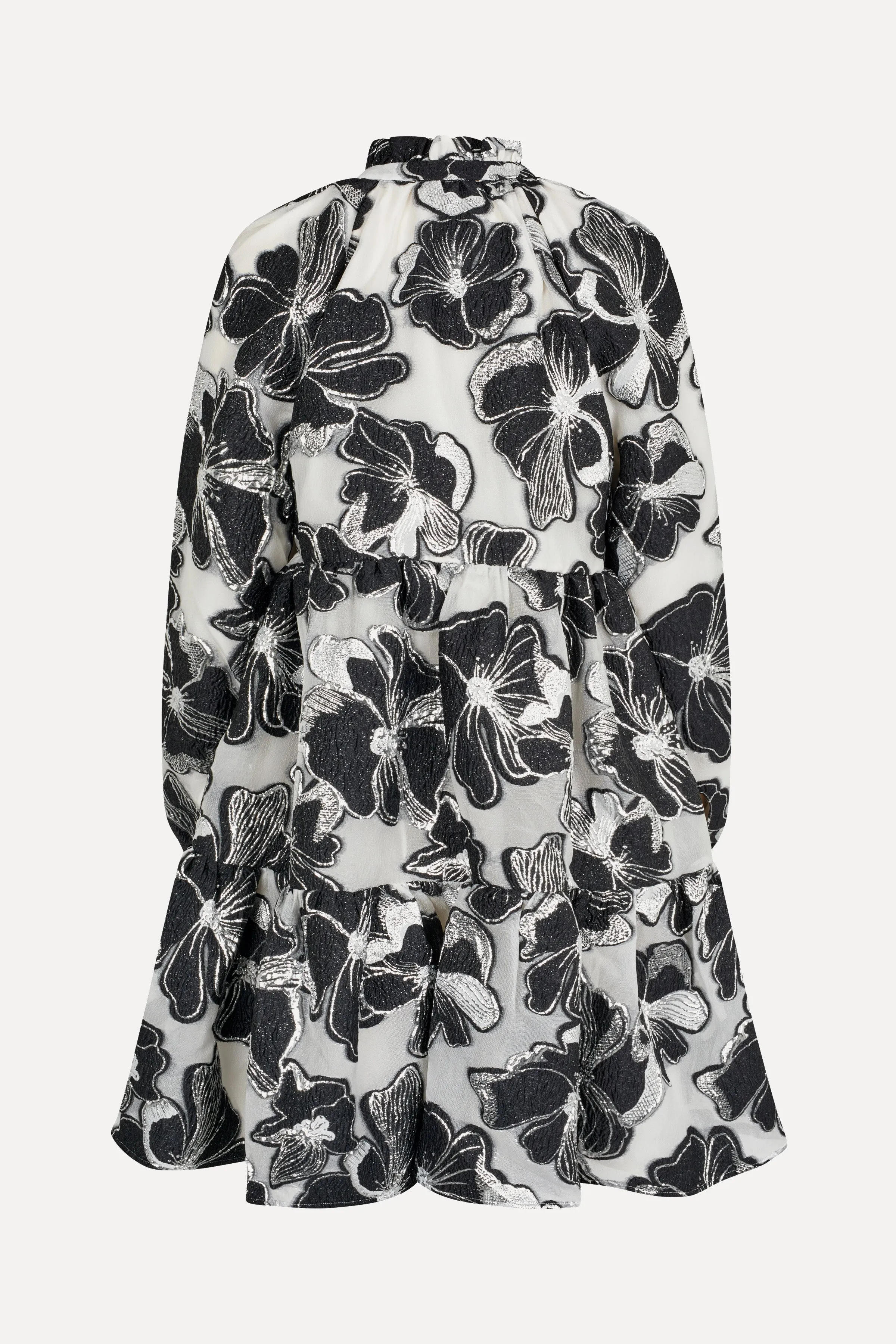 Tier Voluminous Ruffle Mini Dress - Anemone Jacquard sold by STINE GOYA product image thumbnail 4