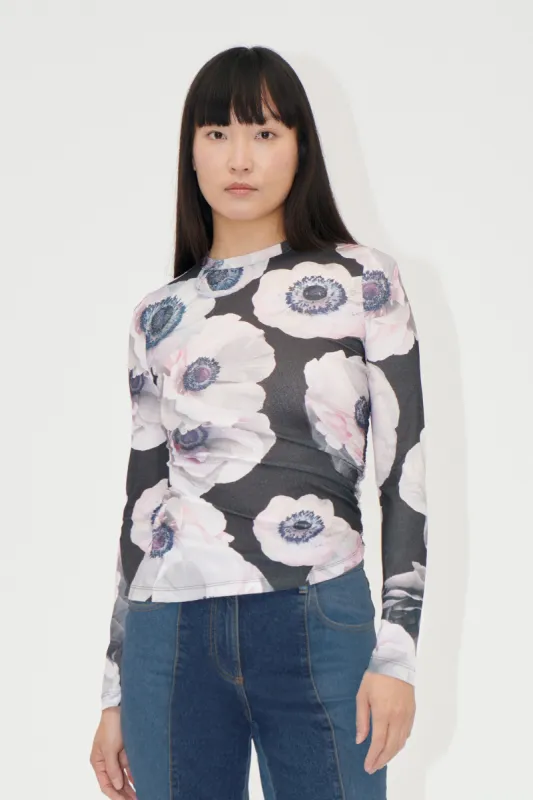 Asymmetric Long Sleeve Top - Nostalgic Anemone sold by STINE GOYA