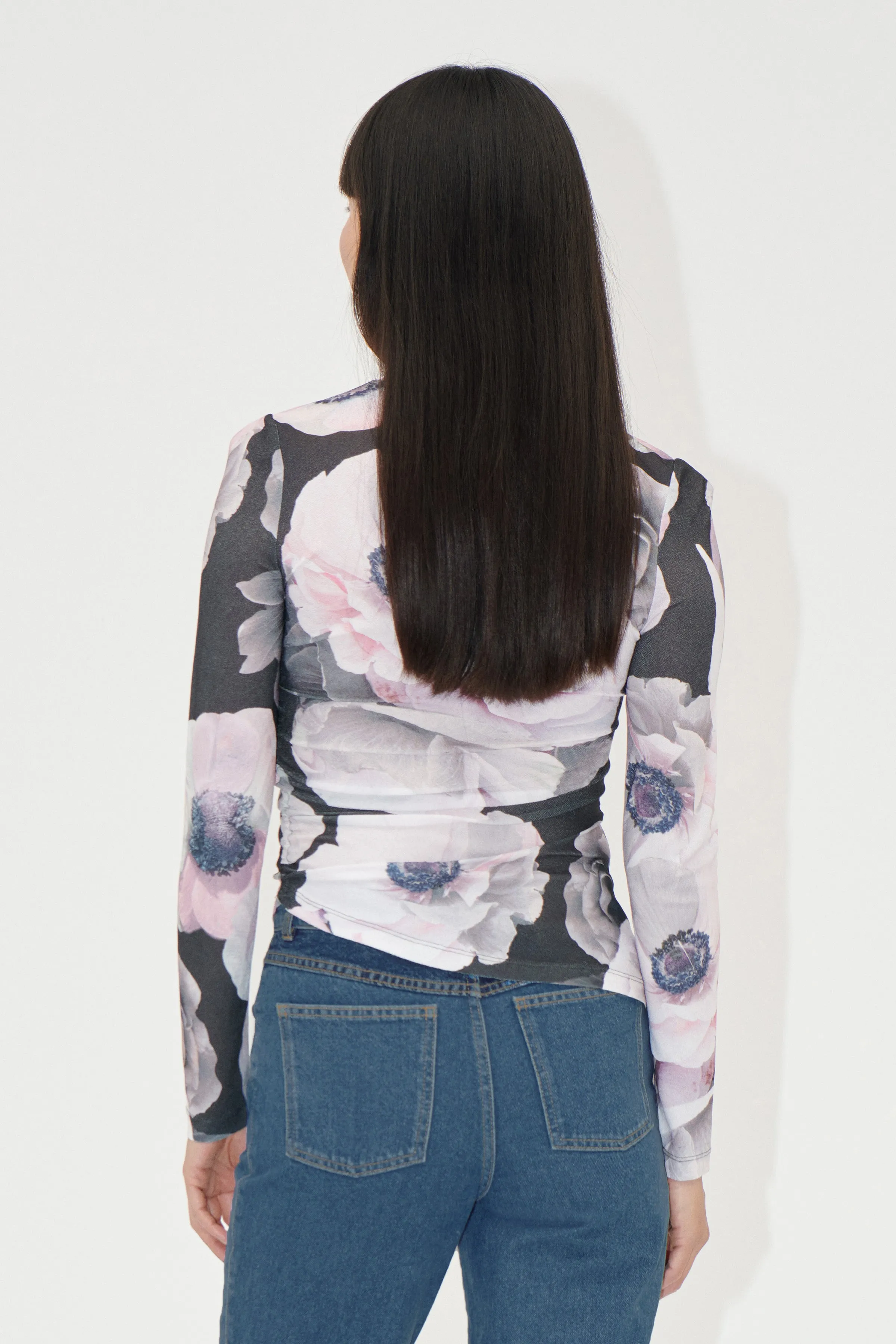 Asymmetric Long Sleeve Top - Nostalgic Anemone sold by STINE GOYA product image thumbnail 2