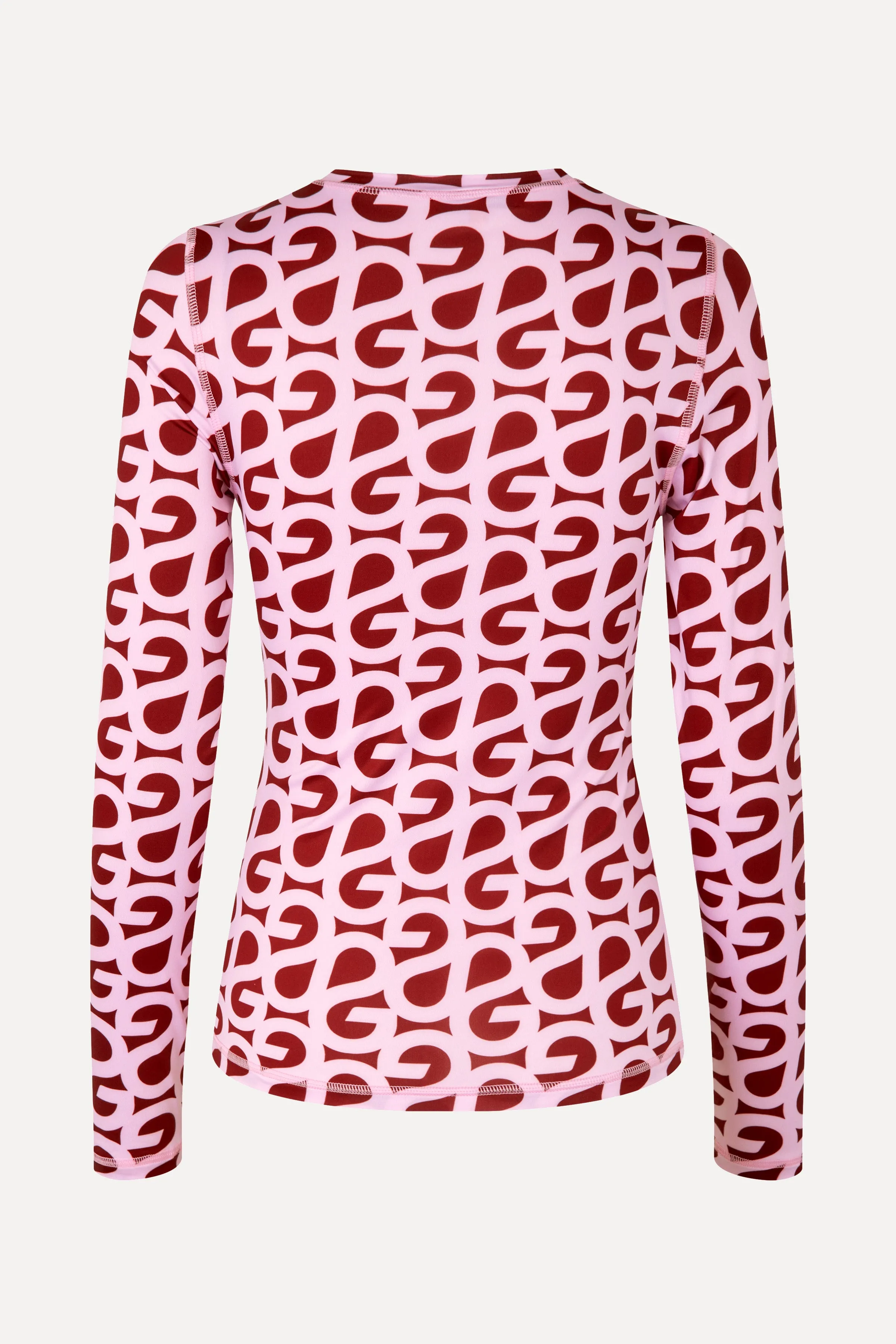 Elastic Long Sleeve Top - SG Logo Burgundy Pink sold by STINE GOYA product image thumbnail 4